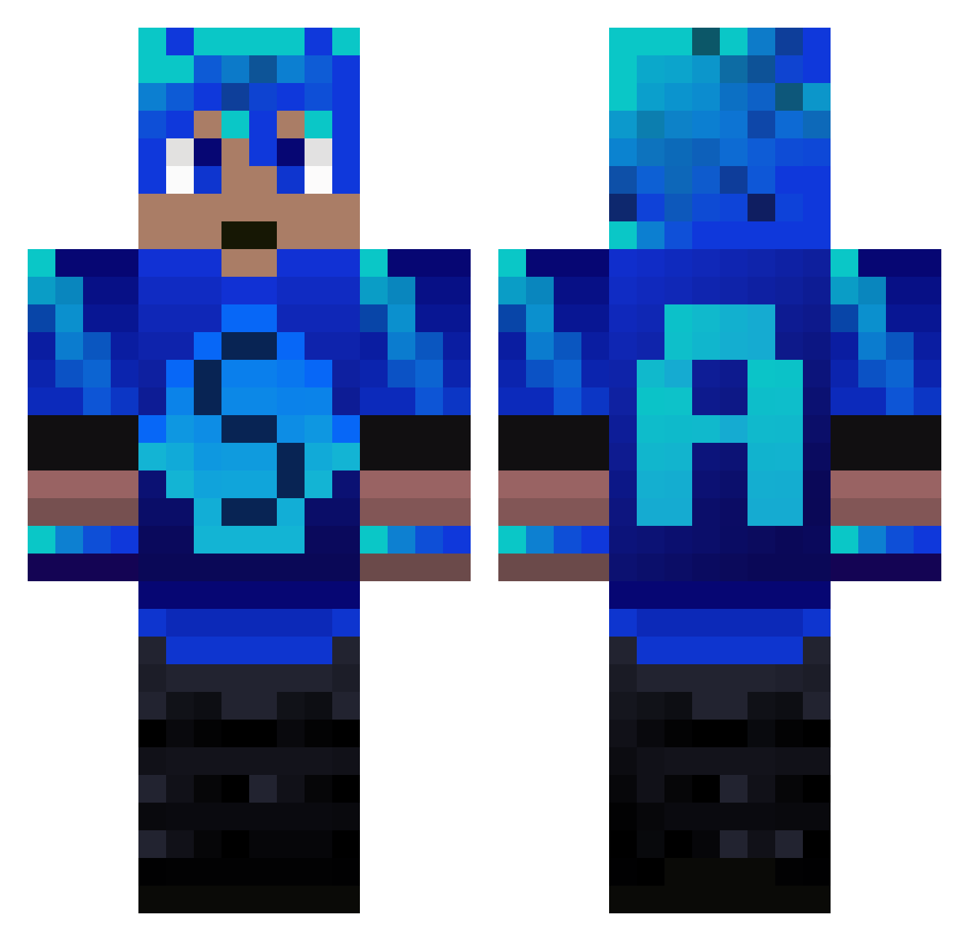 SttringGp Minecraft skin, front and back view