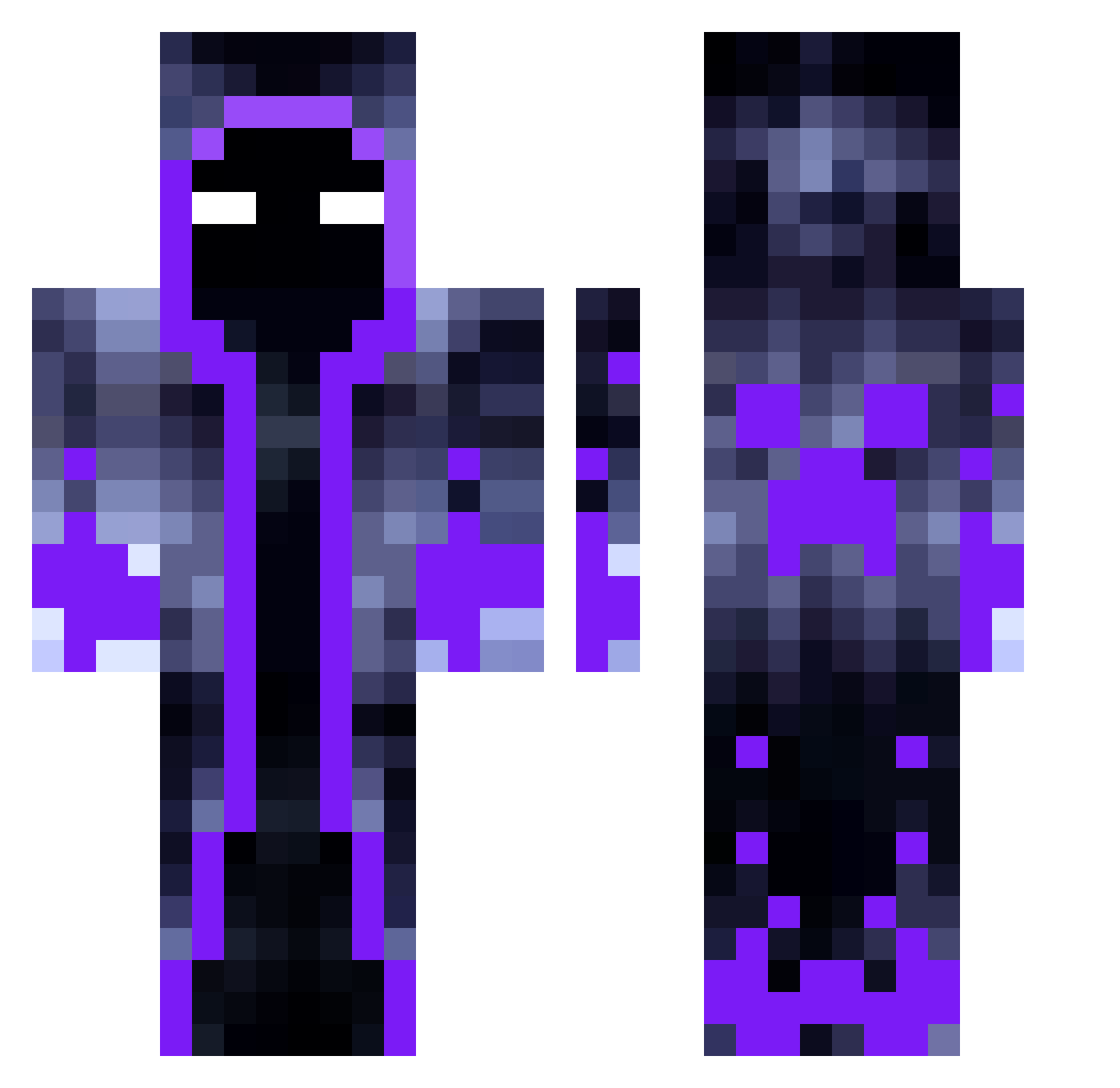 Snic_Capa Minecraft skin, front and back view