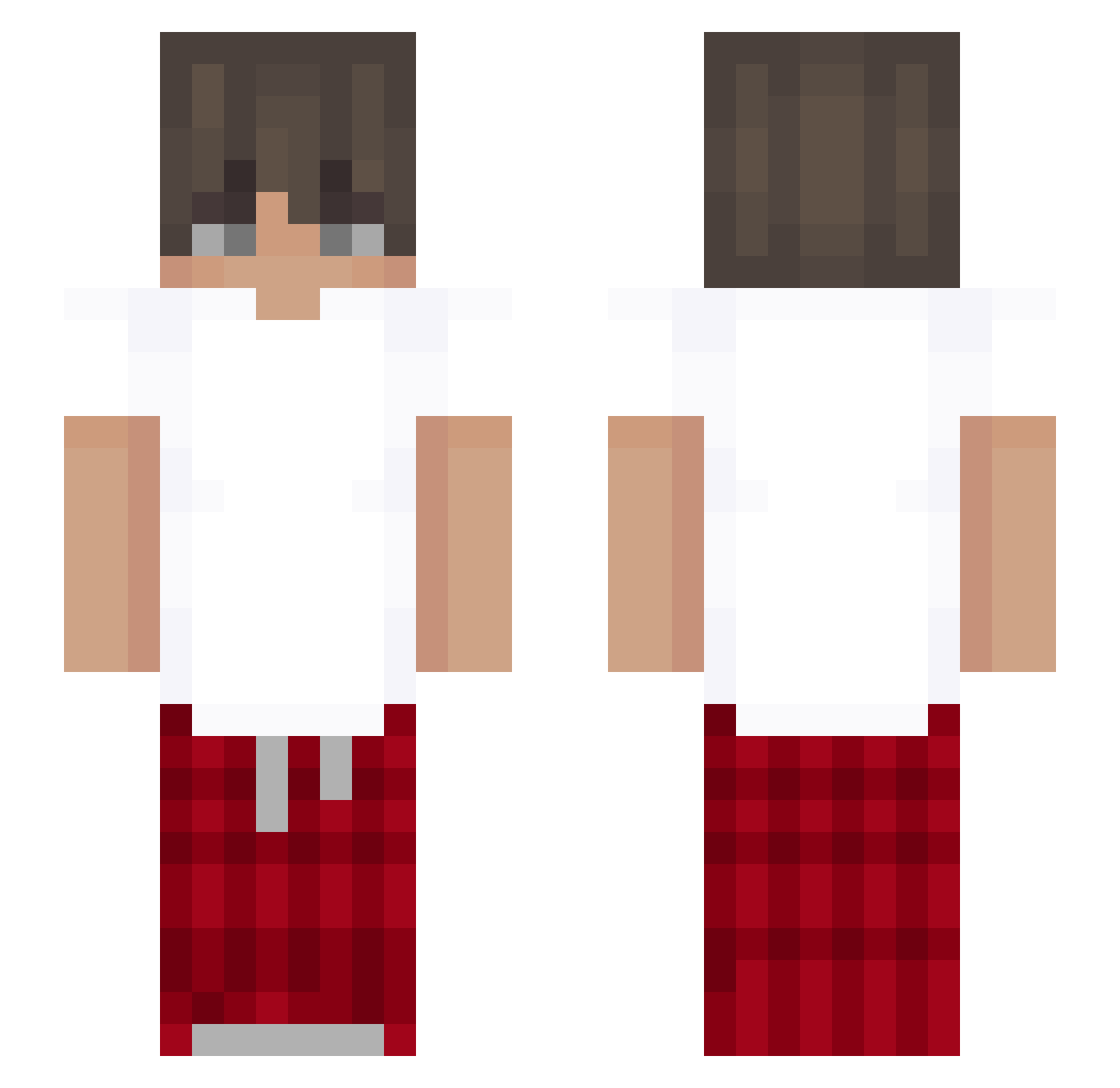 Mertt025 Minecraft skin, front and back view