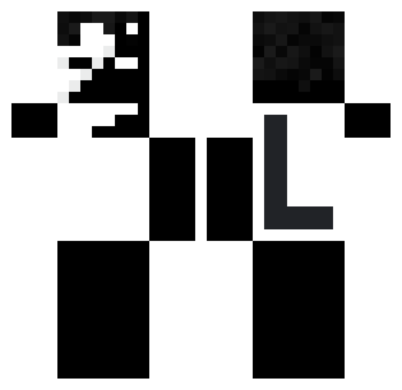 Tomas1902 Minecraft skin, front and back view