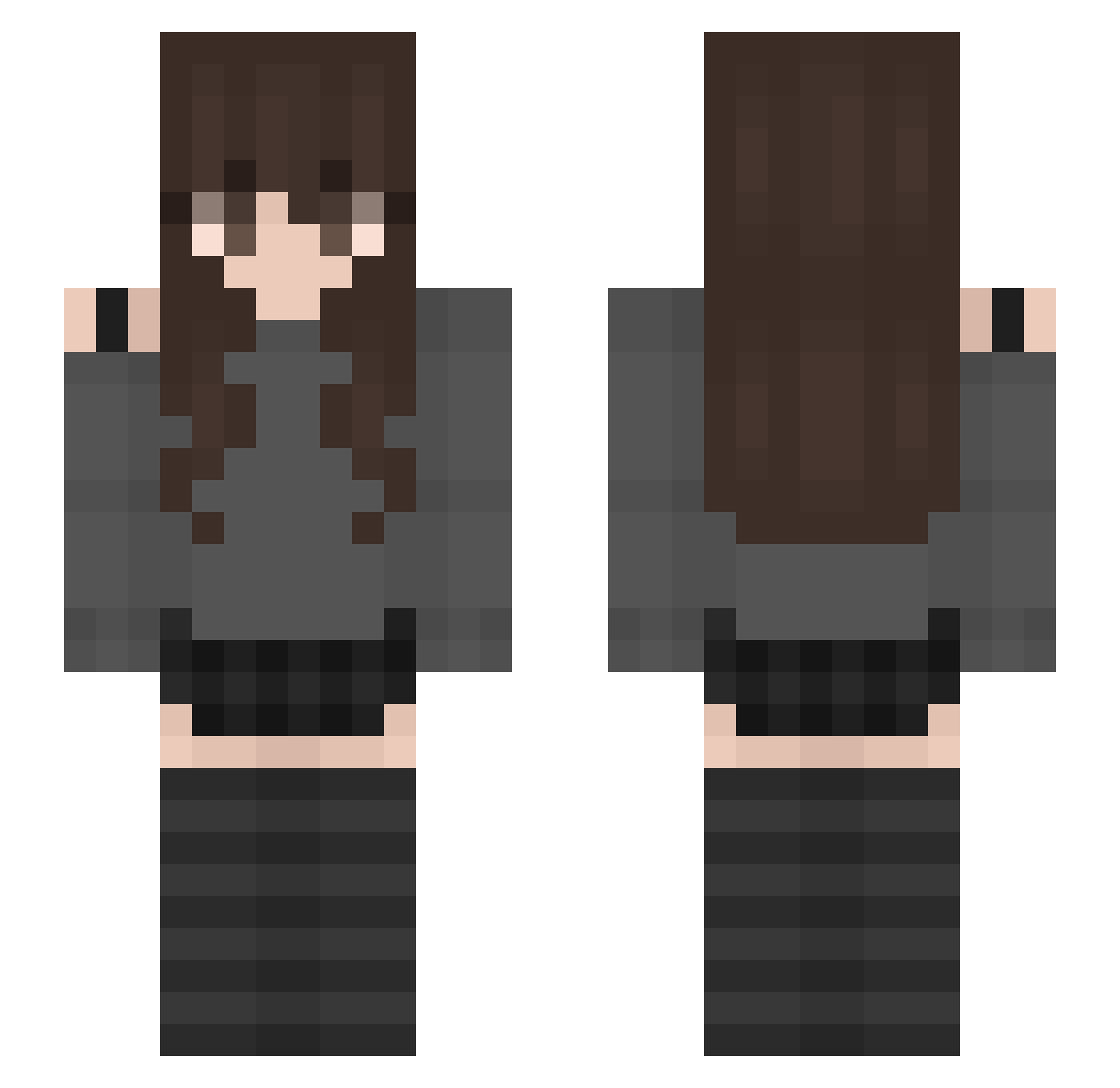 xAle_29 Minecraft skin, front and back view