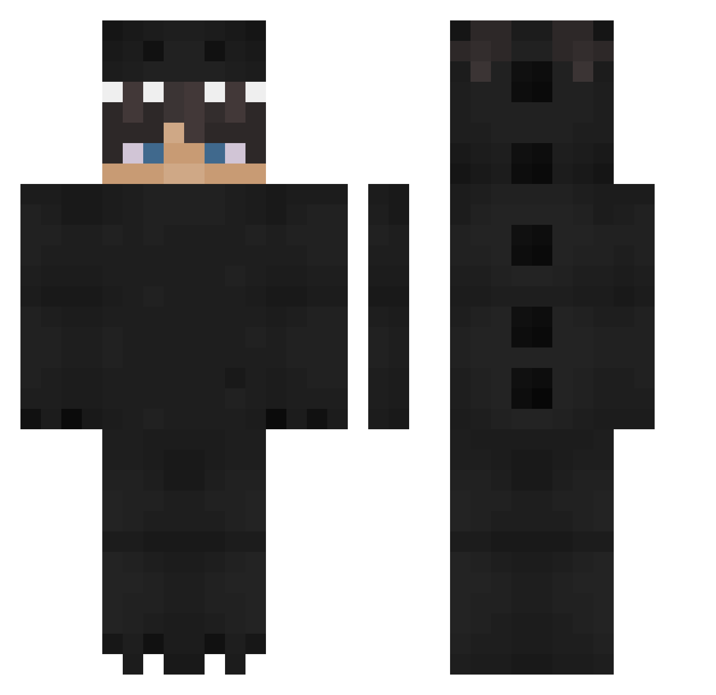 enricogamers Minecraft skin, front and back view