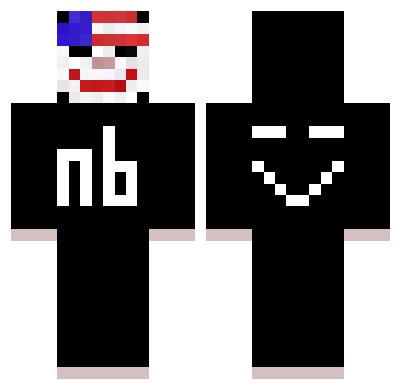LixiangfuluvkKen Minecraft skin, front and back view