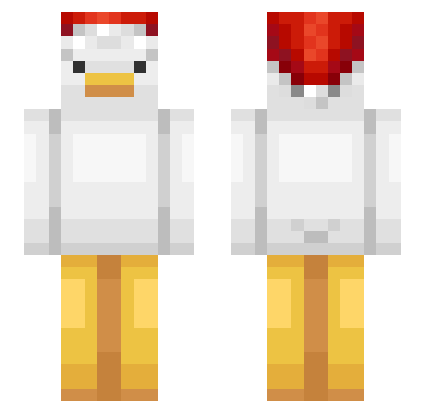 two_dark Minecraft skin, front and back view
