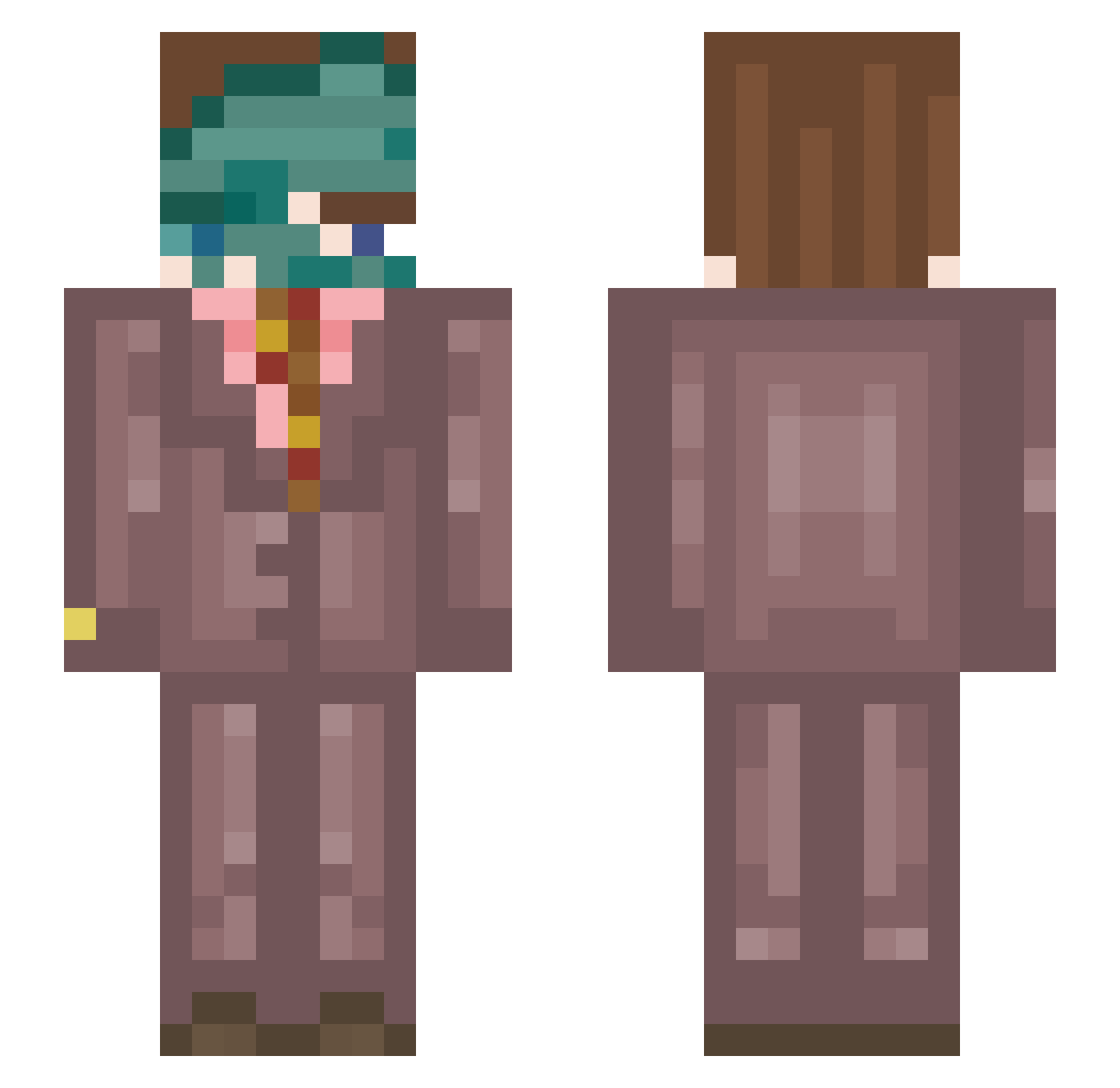 n3oqik Minecraft skin, front and back view