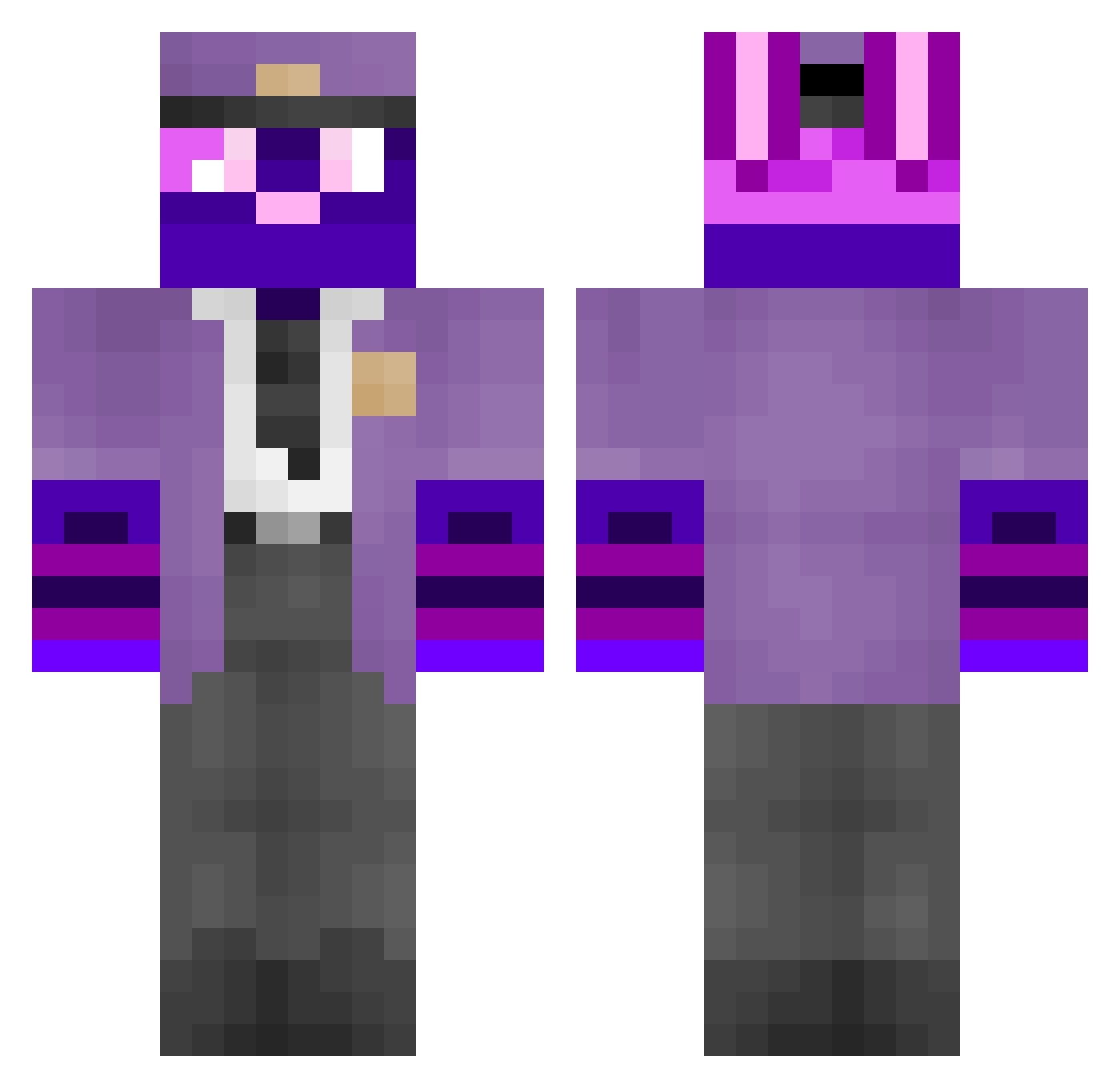 The_Coney_Boffin Minecraft skin, front and back view