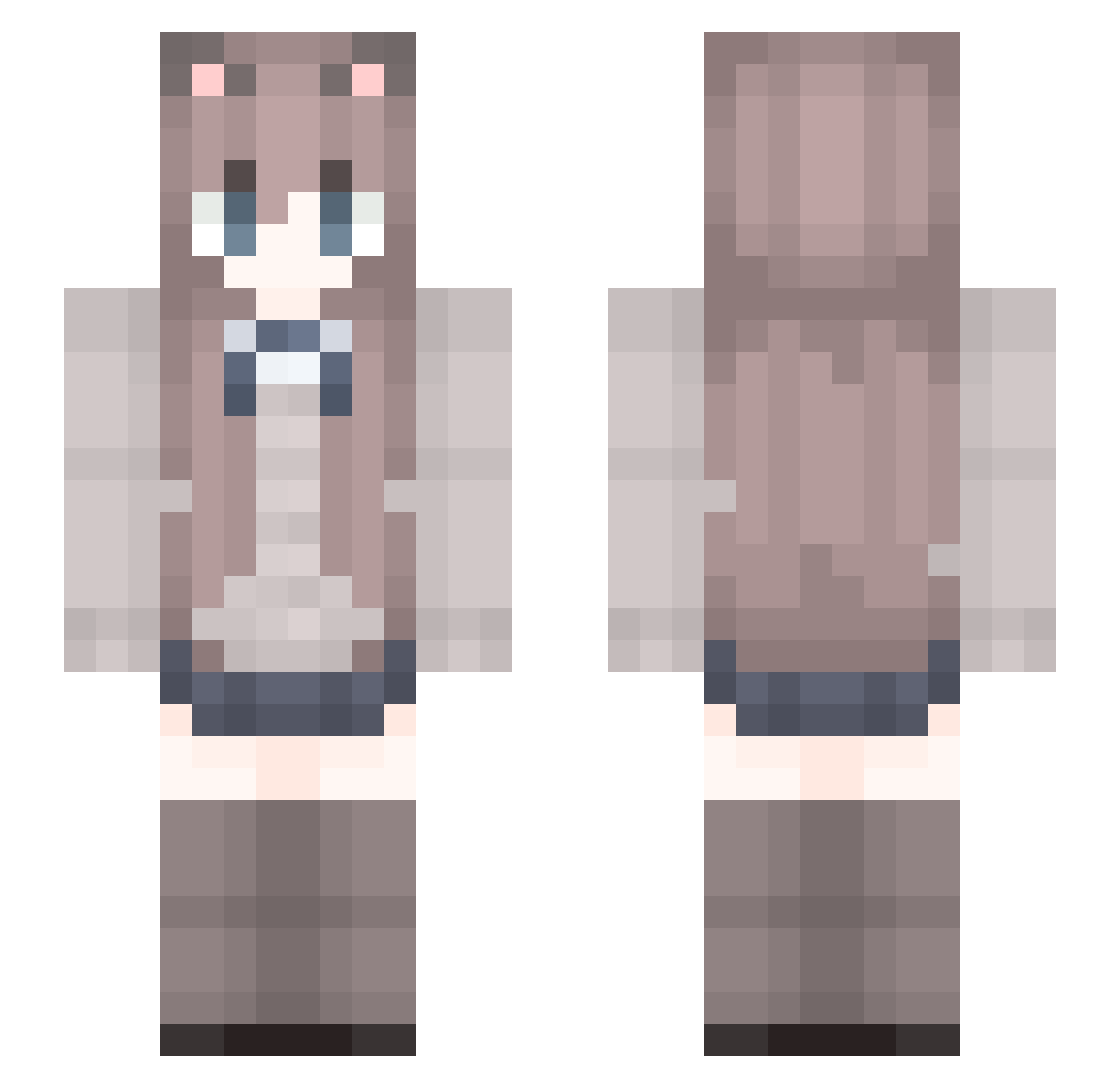 curiouscat31 Minecraft skin, front and back view