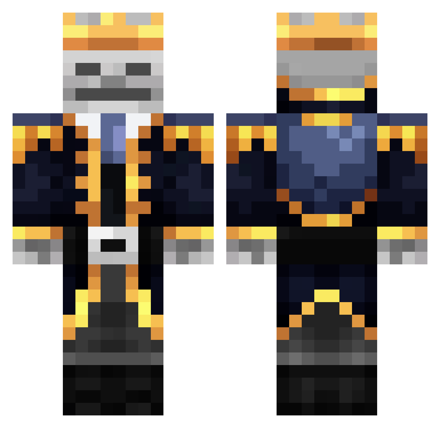 GermanGuy88 Minecraft skin, front and back view