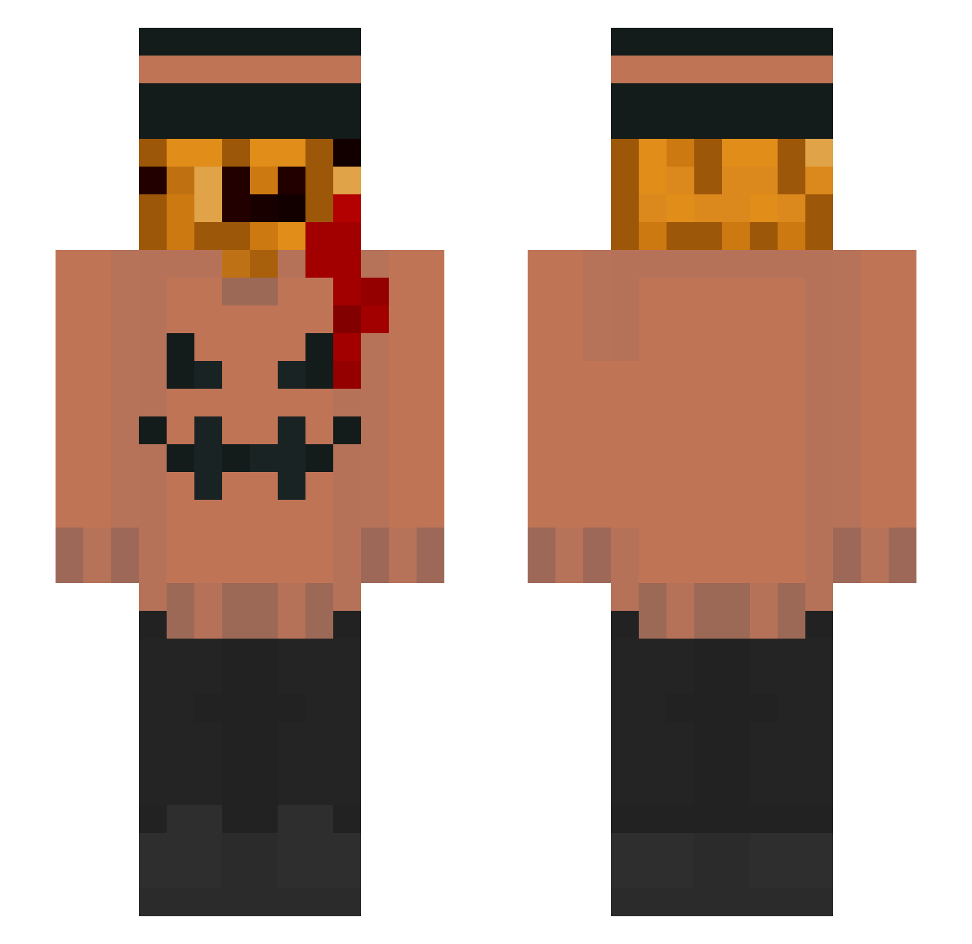 oct___L Minecraft skin, front and back view