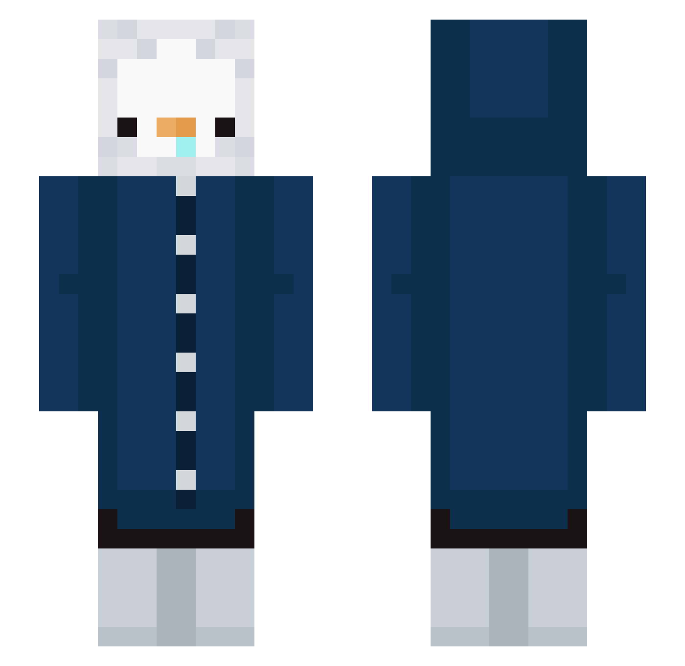 Drod0329 Minecraft skin, front and back view