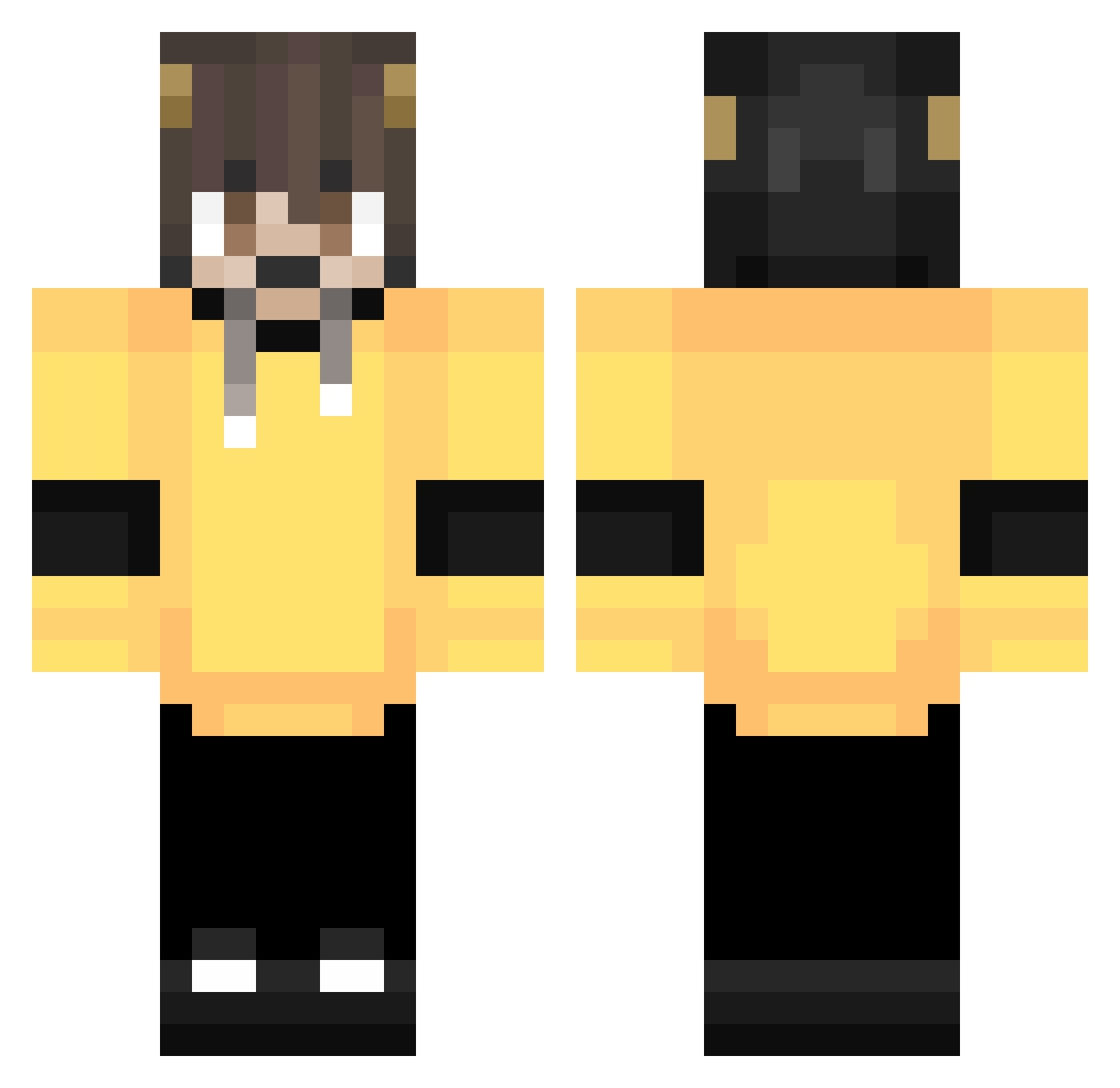 Copper8ball Minecraft skin, front and back view