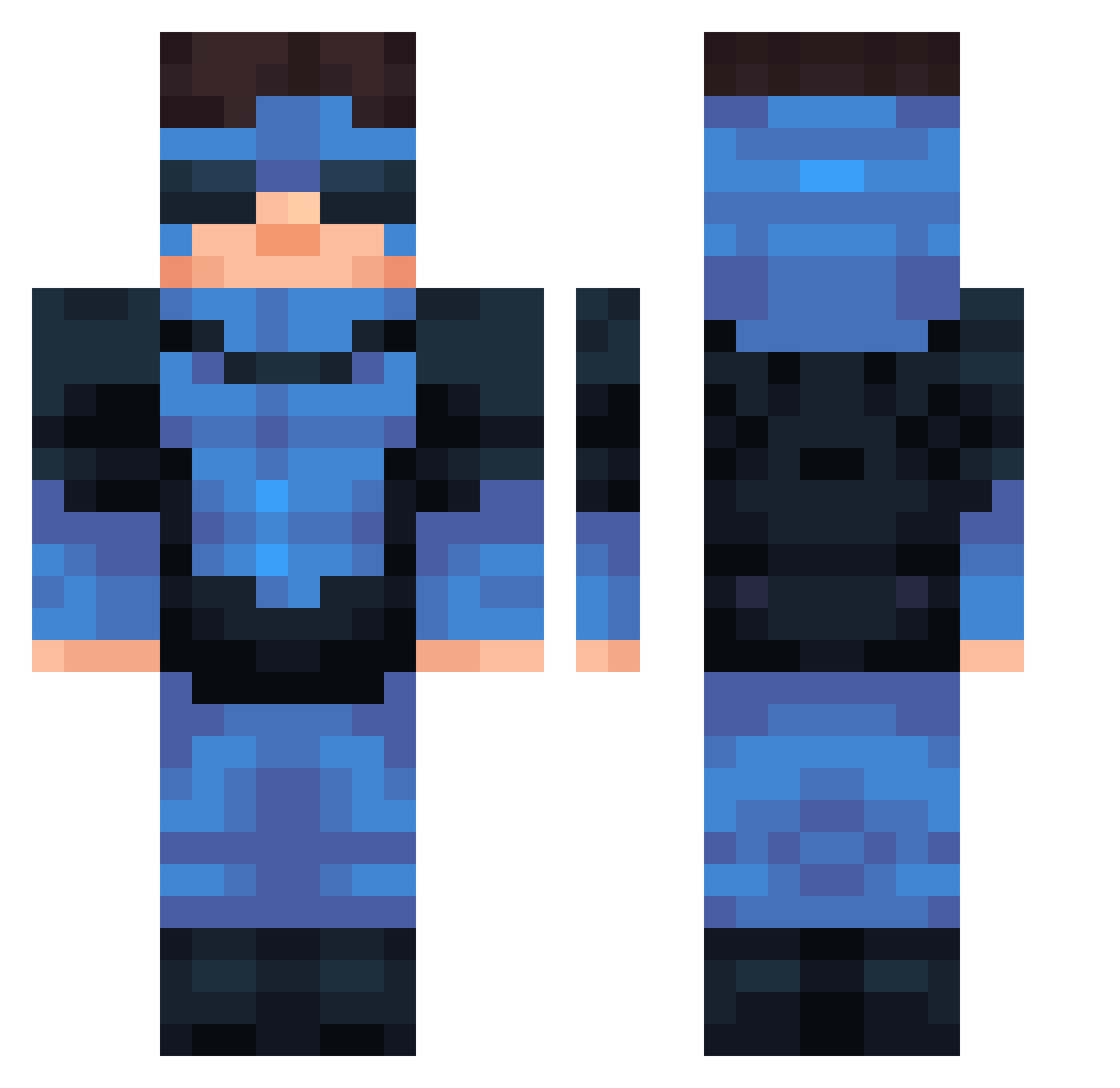 MrMichael27 Minecraft skin, front and back view