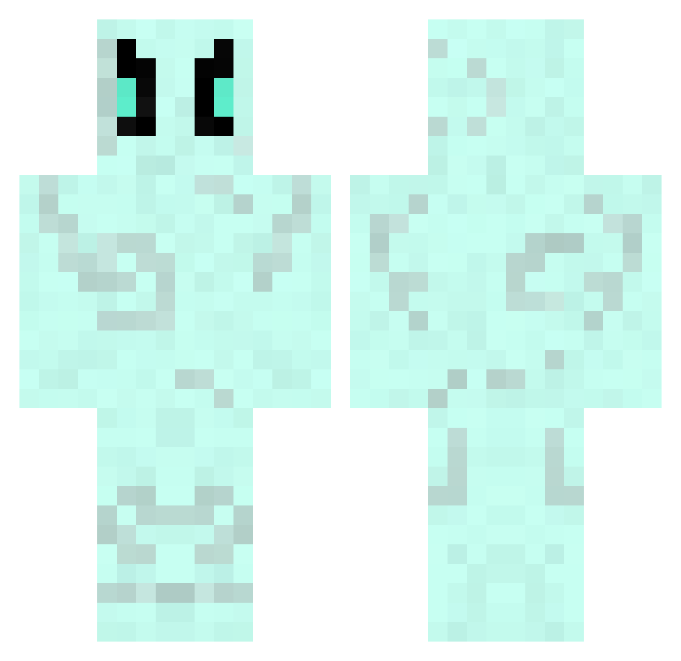Breeze Minecraft skin, front and back view