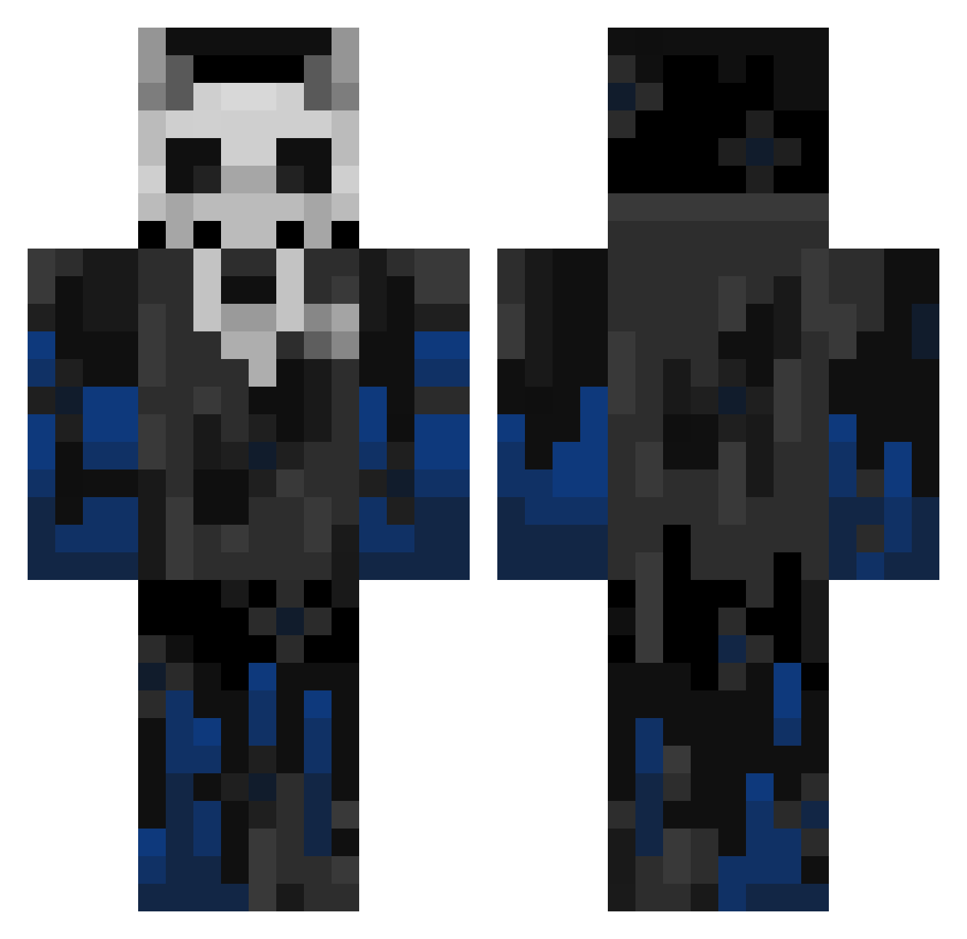 thenke Minecraft skin, front and back view