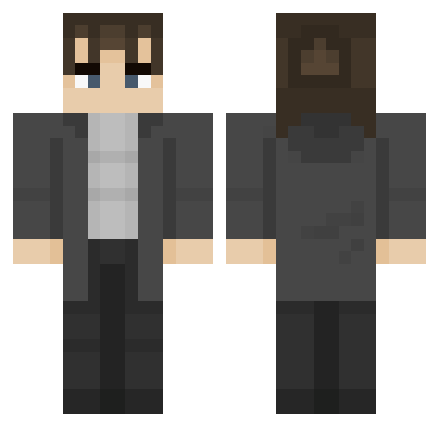 zko_venox Minecraft skin, front and back view