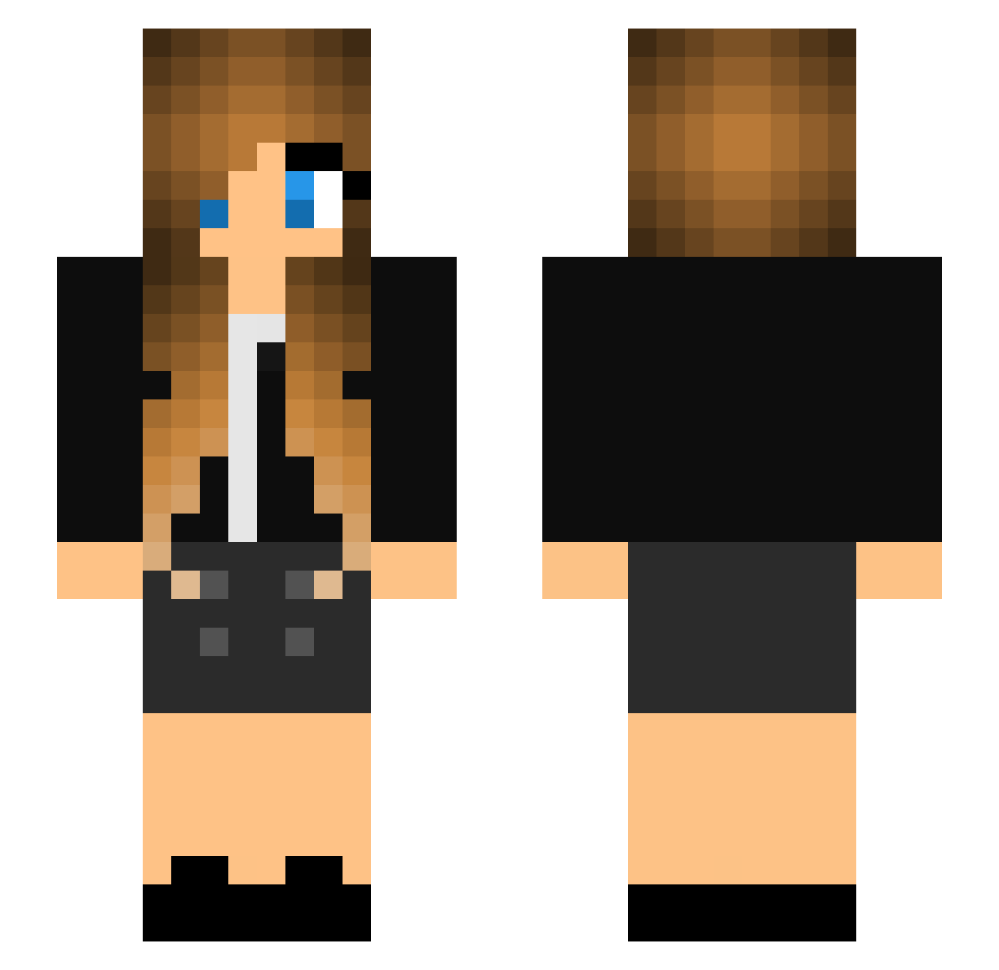 mil Minecraft skin, front and back view