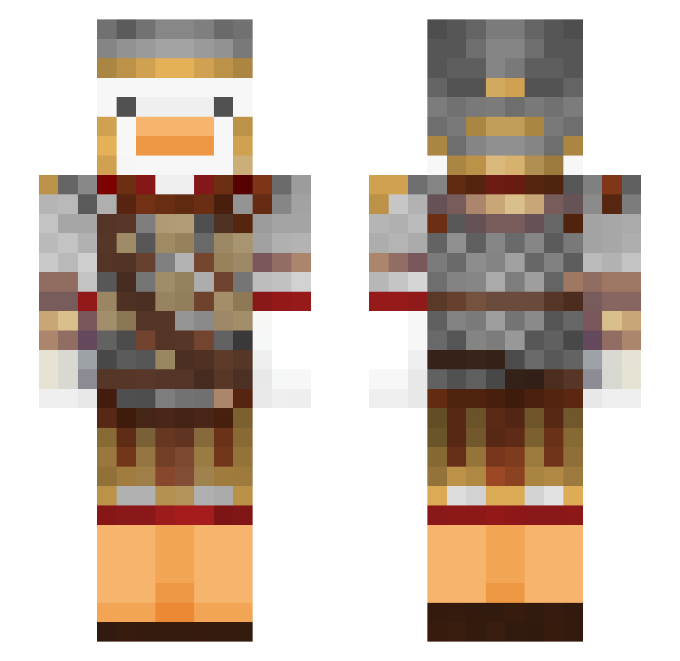 Duckenheim_ Minecraft skin, front and back view