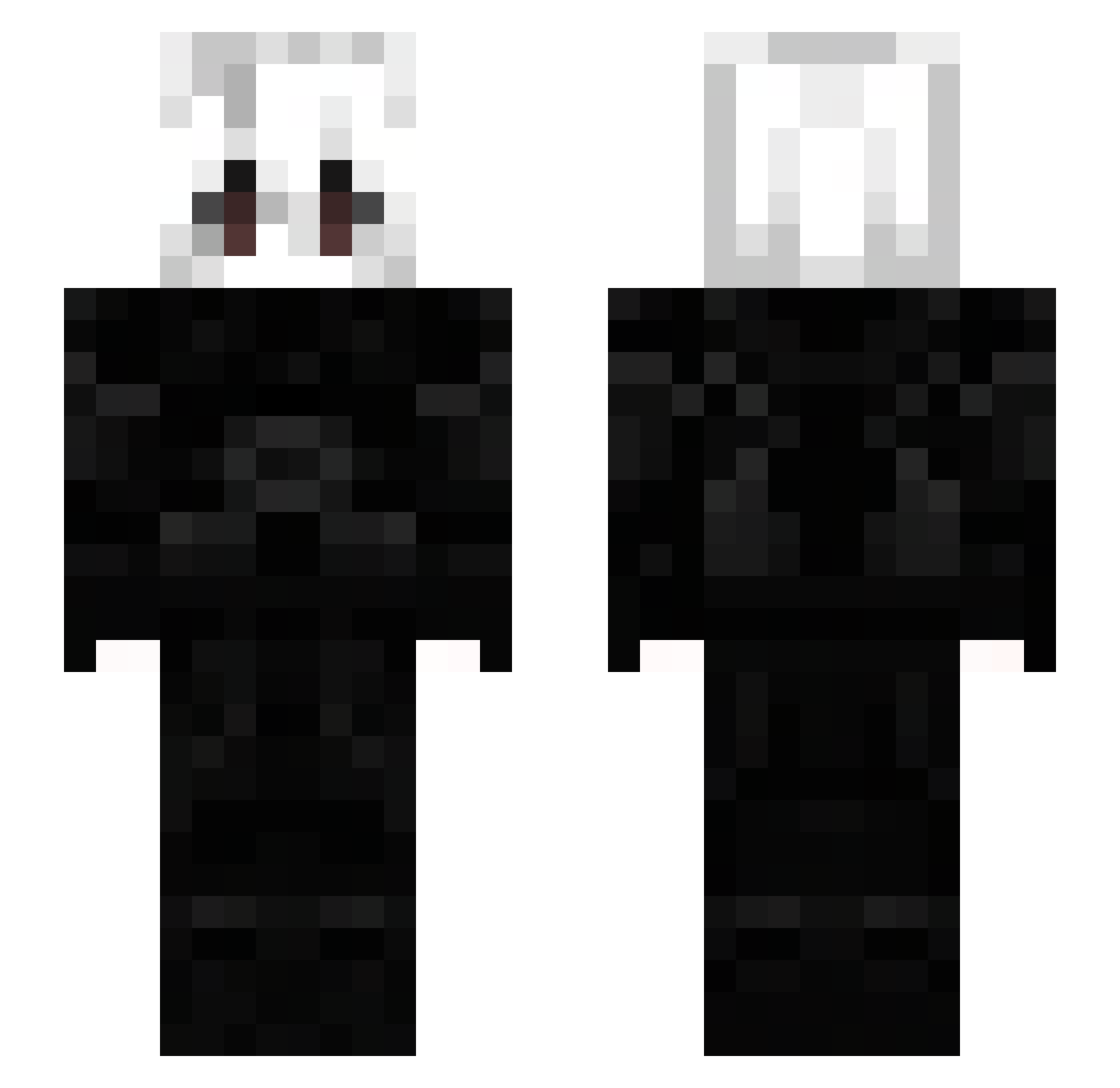 T1M0R Minecraft skin, front and back view