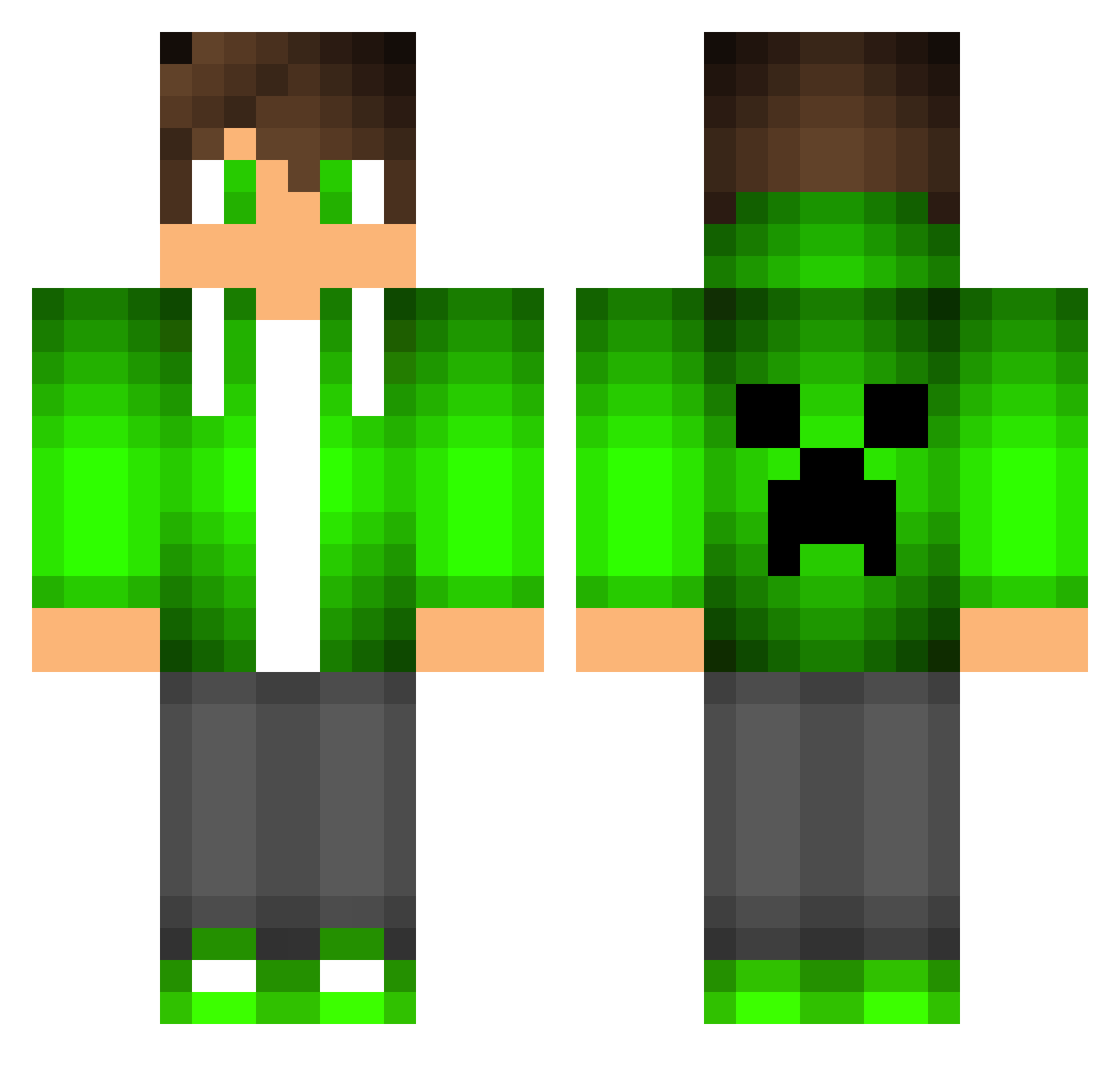 Heny_1234 Minecraft skin, front and back view