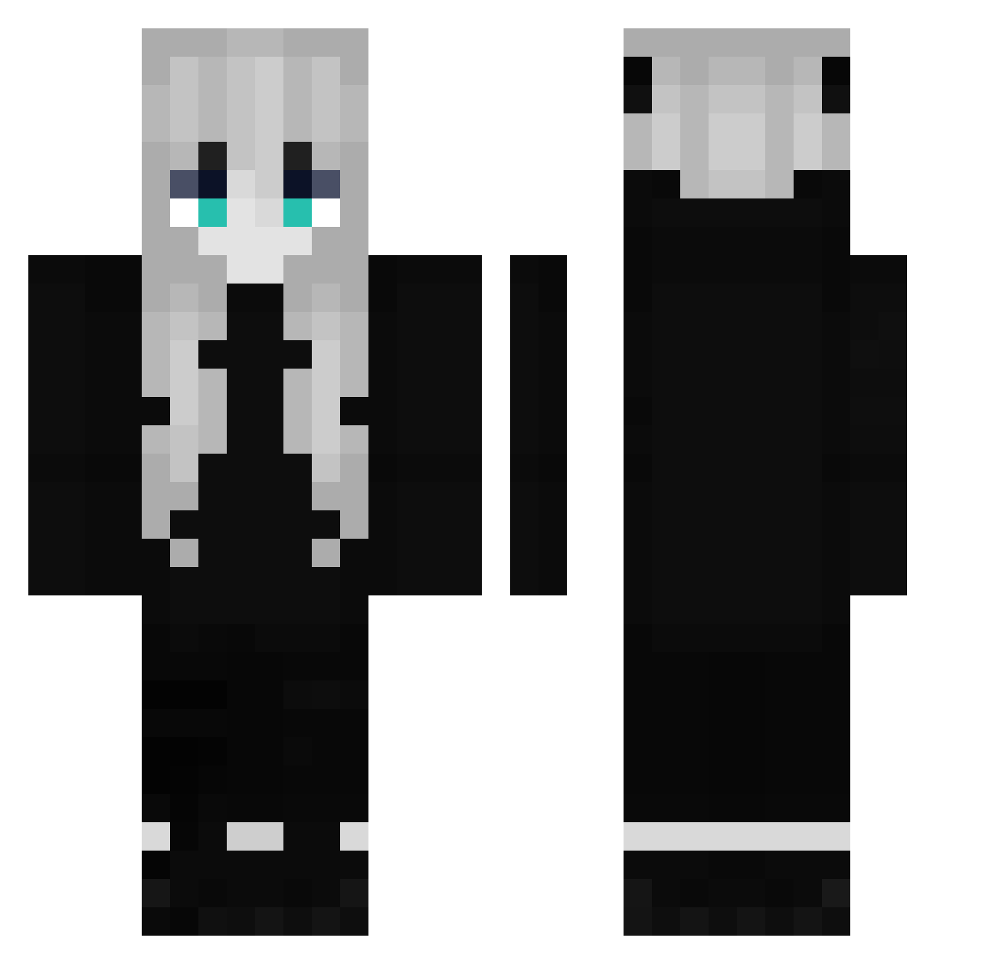 Zheraphon Minecraft skin, front and back view