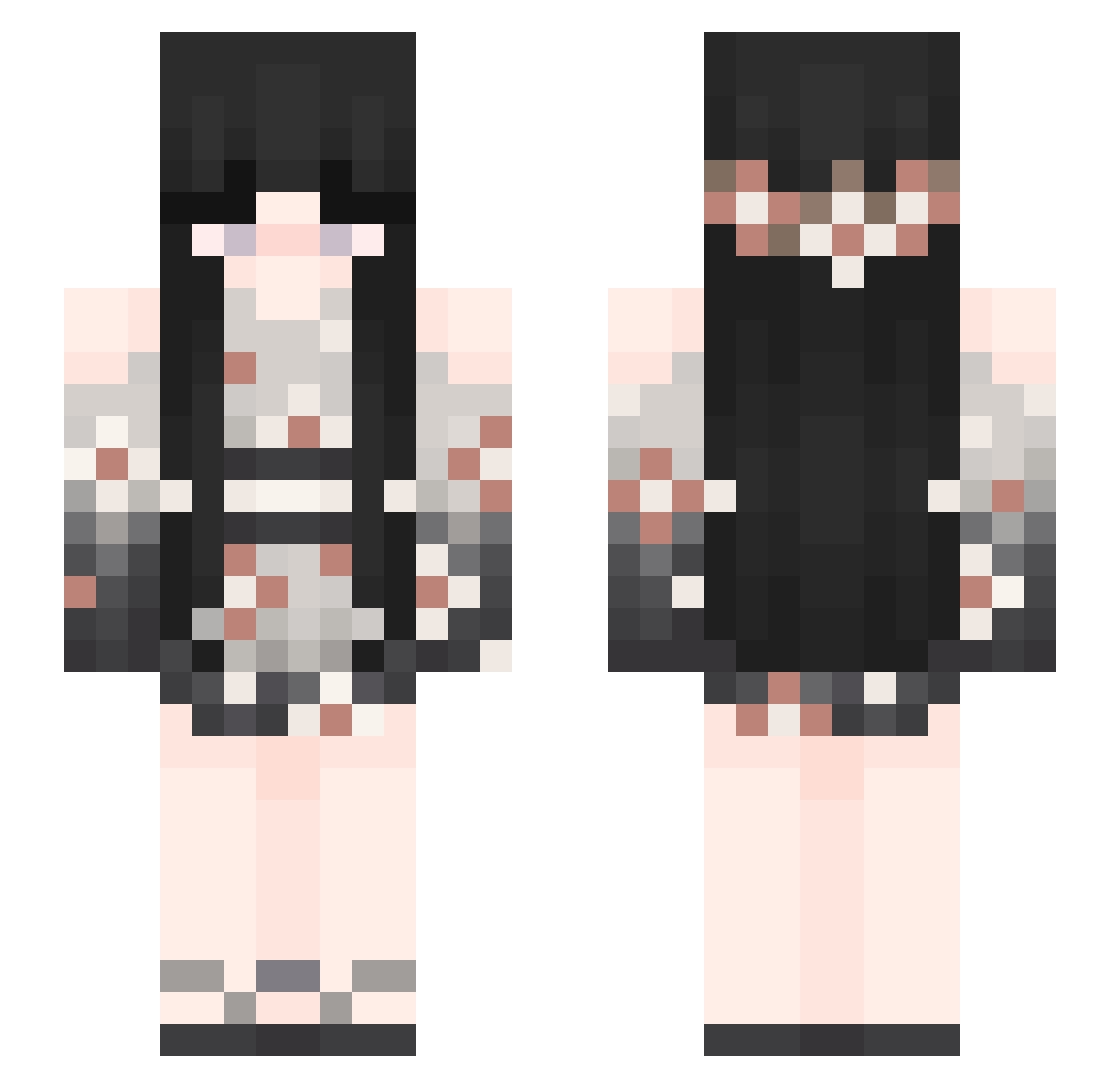 Smk777 Minecraft skin, front and back view