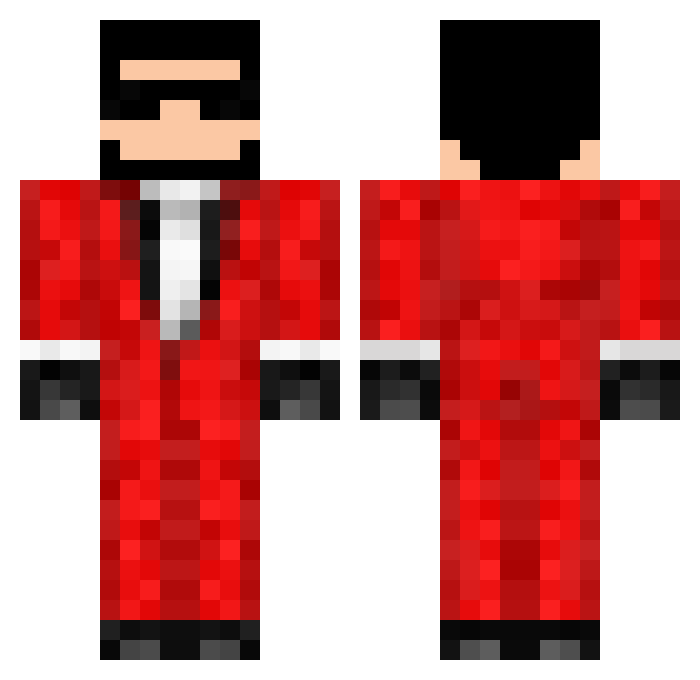 sanismoht Minecraft skin, front and back view