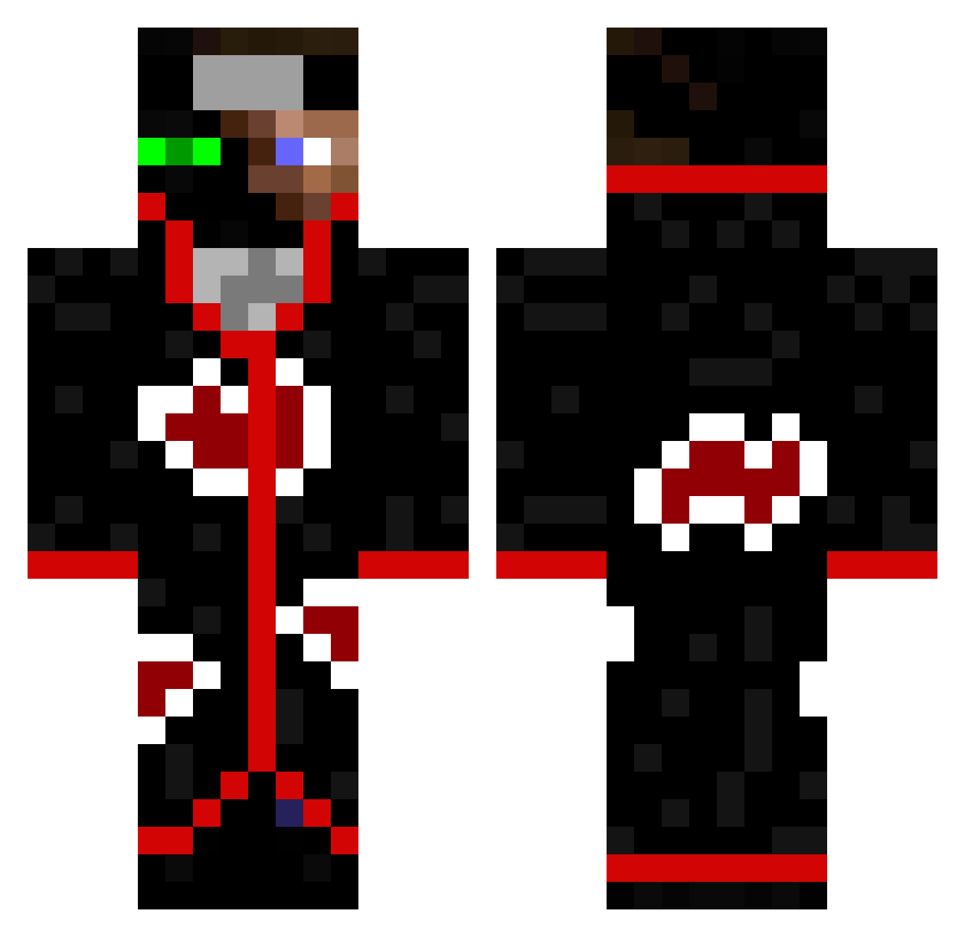 tomtomrock6 Minecraft skin, front and back view