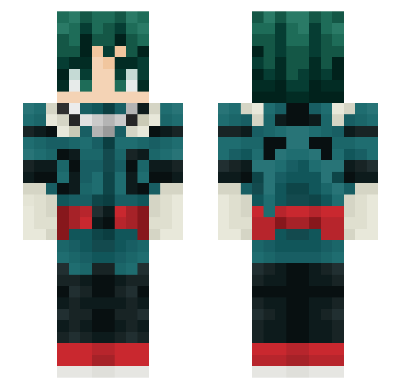 matrix360HS Minecraft skin, front and back view