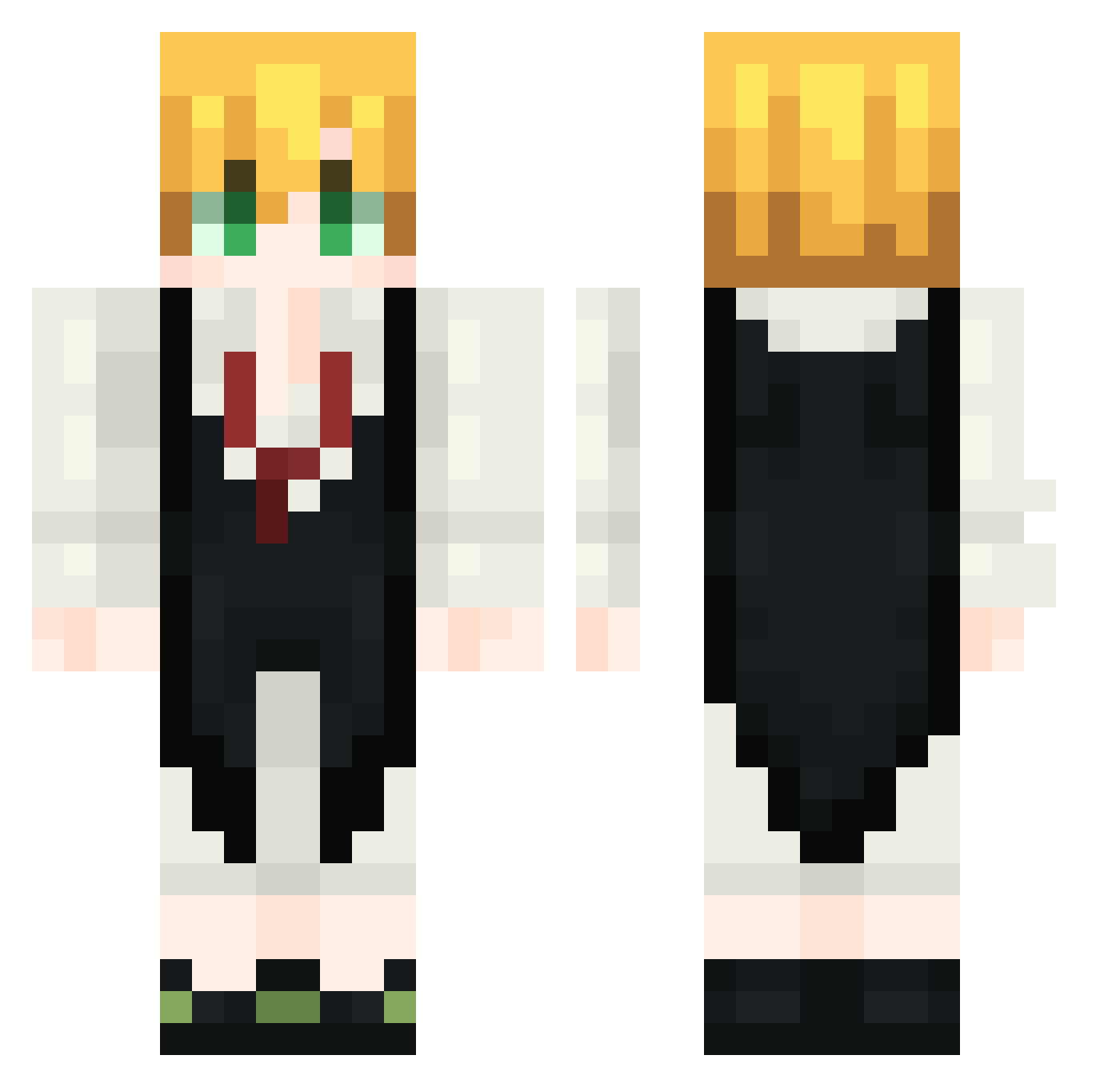 JoanRL98 Minecraft skin, front and back view