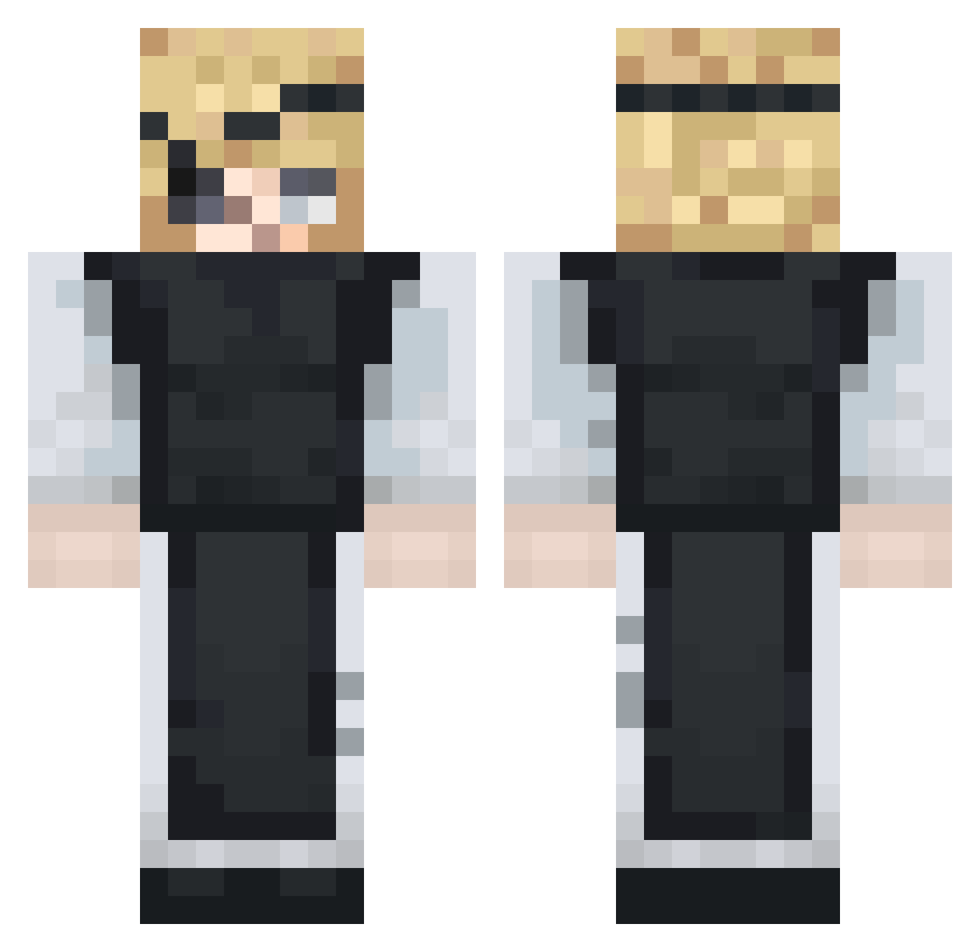 iMantusS Minecraft skin, front and back view