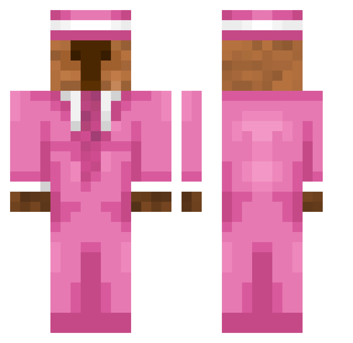 planepear Minecraft skin, front and back view