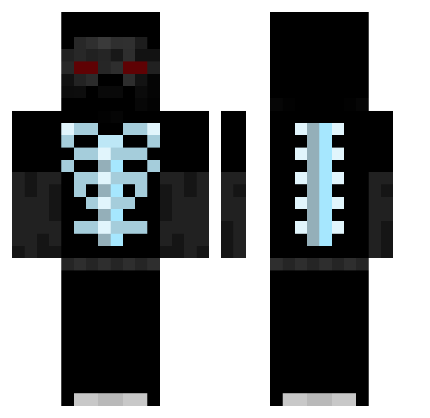 kubus736491828 Minecraft skin, front and back view