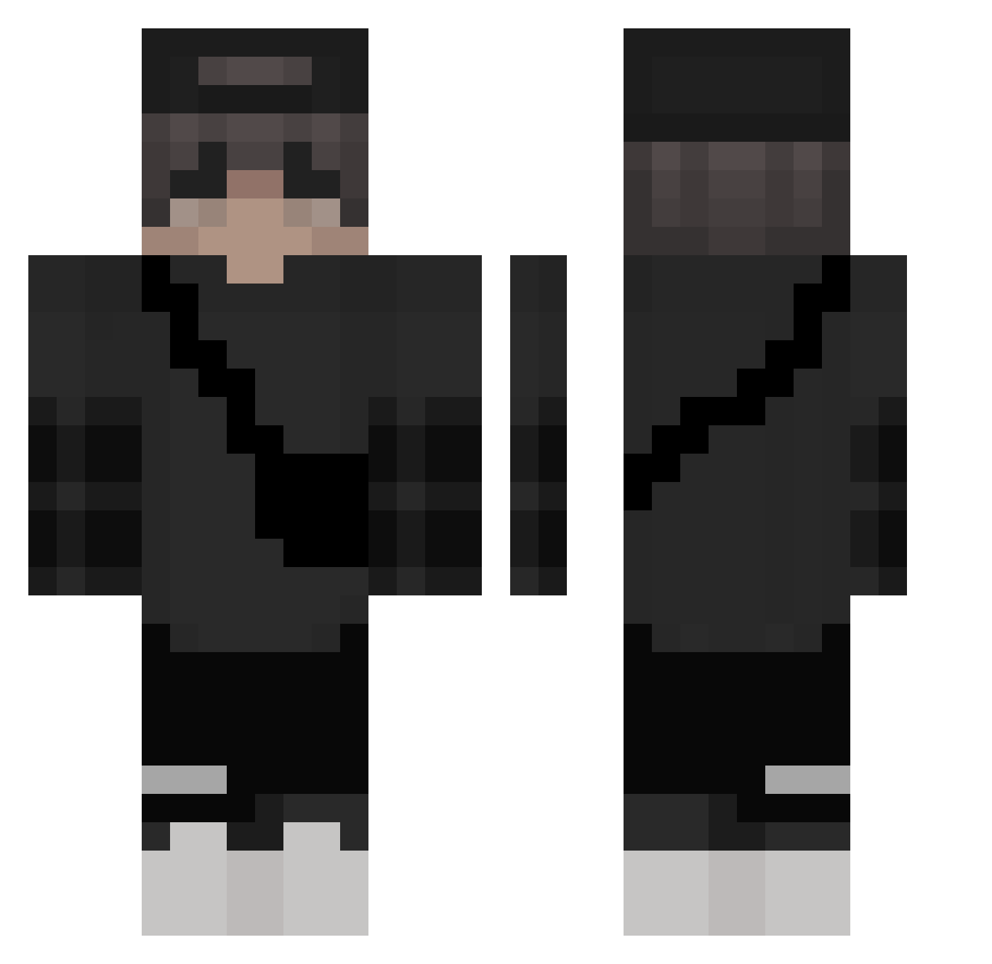 neightlol Minecraft skin, front and back view