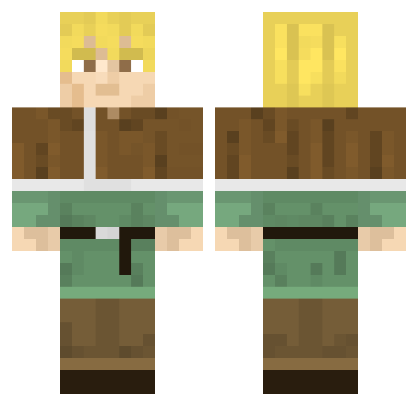 RageMaster2011 Minecraft skin, front and back view