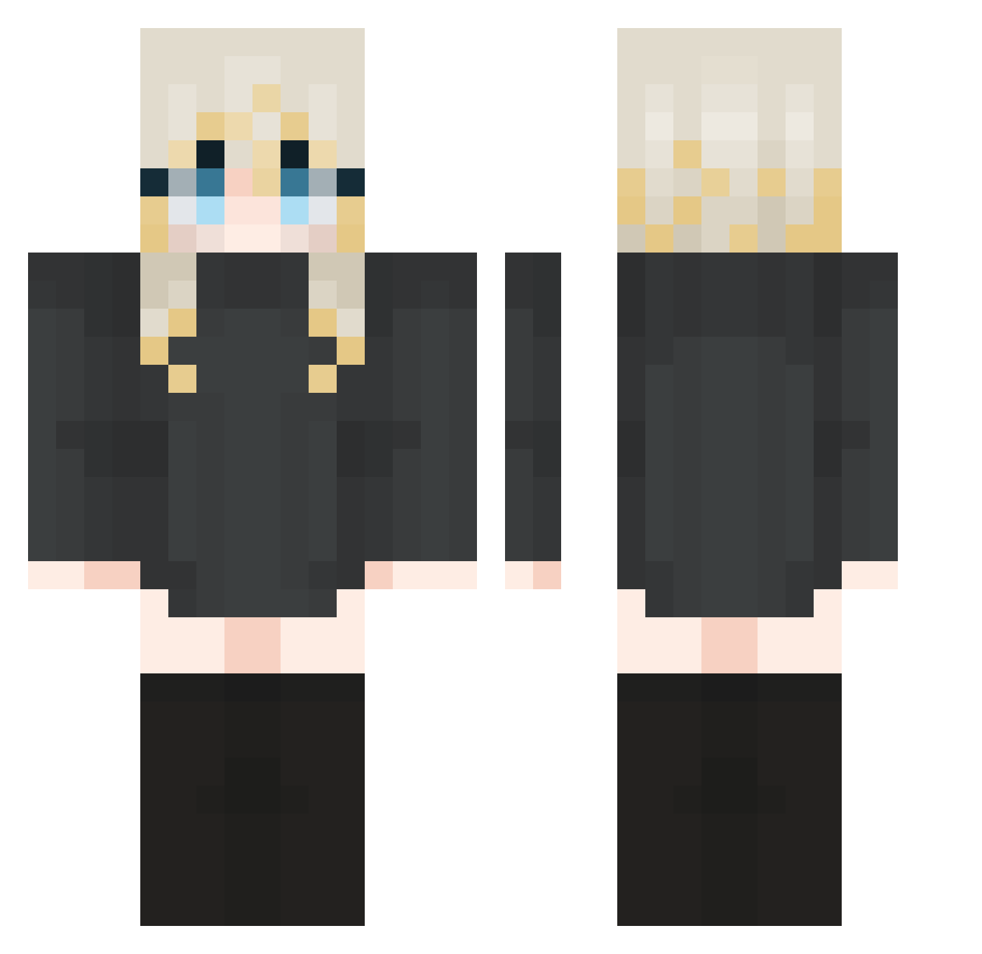 Binah1 Minecraft skin, front and back view