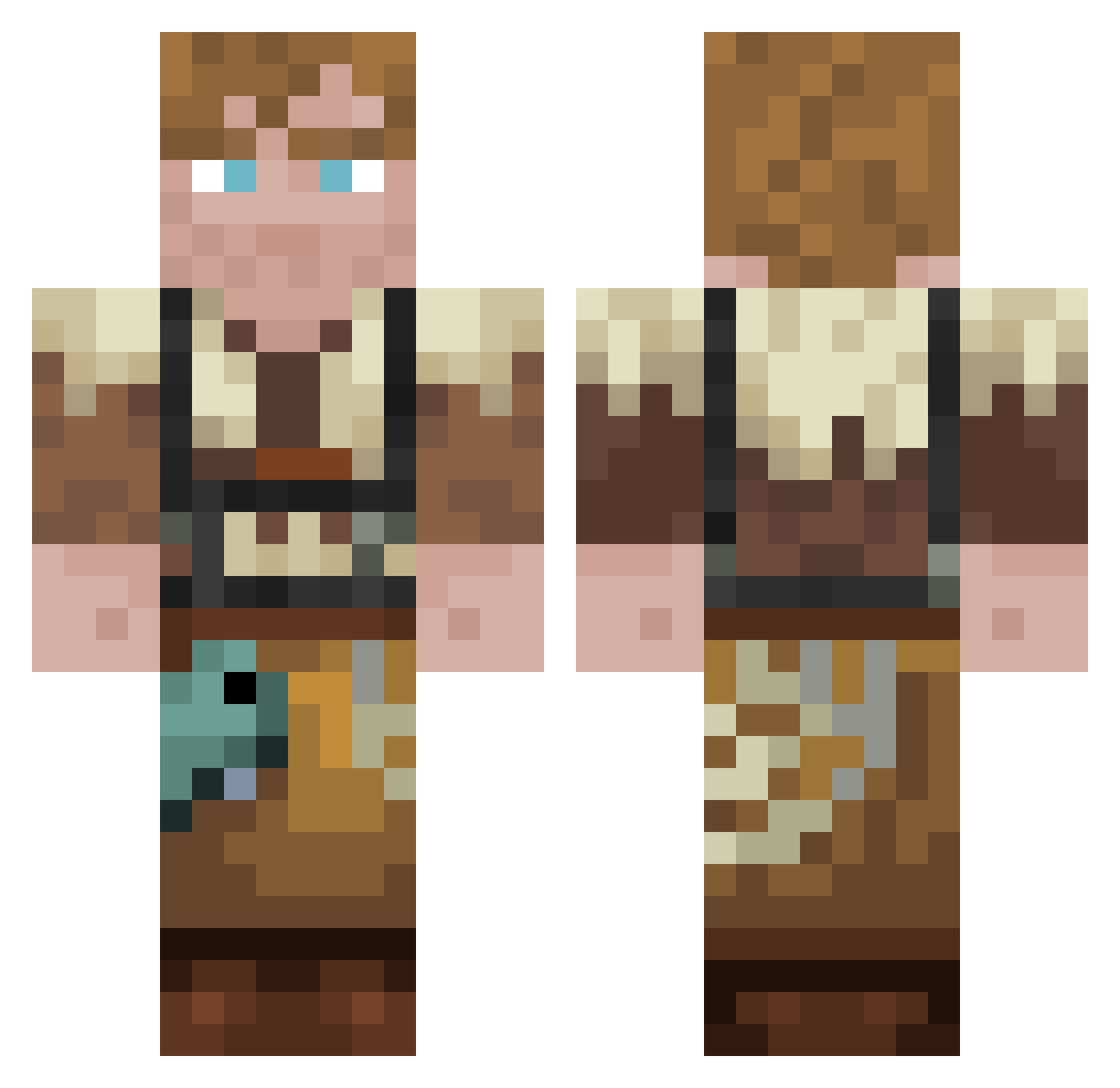 100kBlade Minecraft skin, front and back view