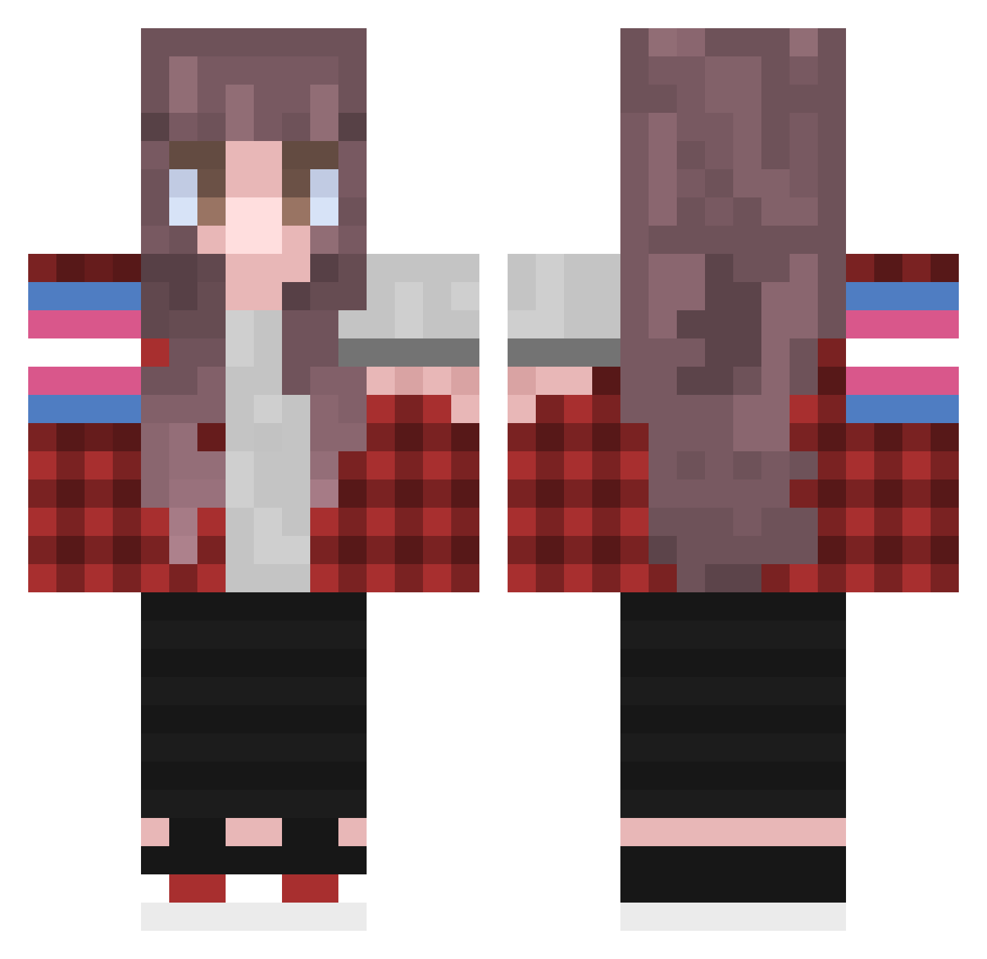 BERT_GOTRAXX Minecraft skin, front and back view