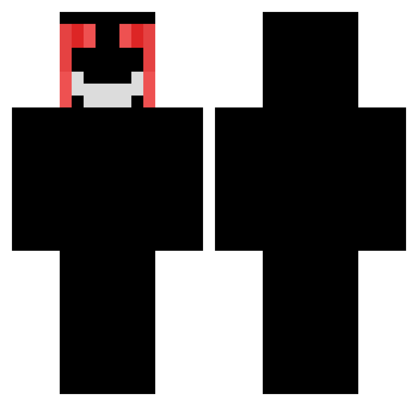soccercube Minecraft skin, front and back view