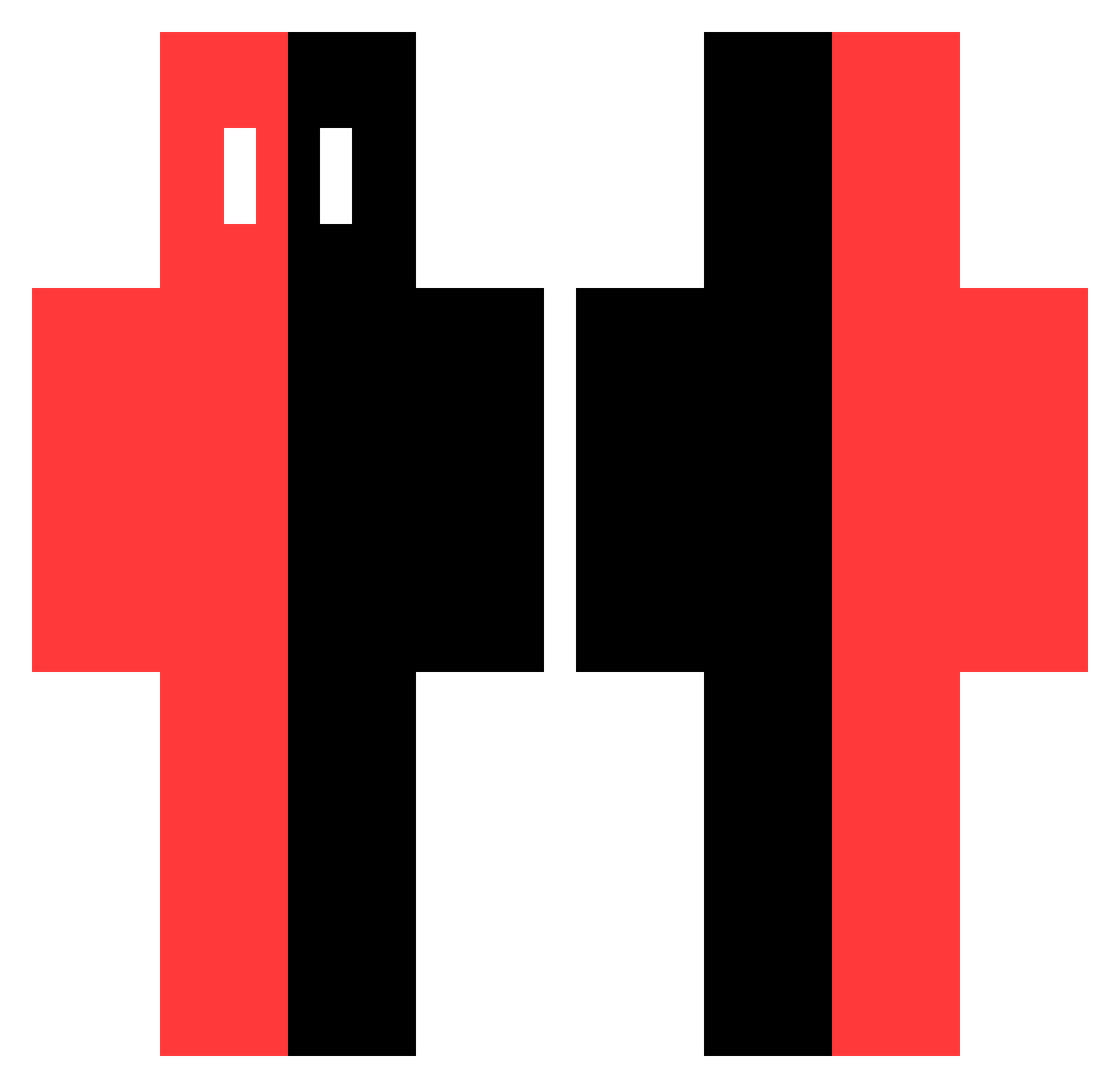 Wydemo Minecraft skin, front and back view