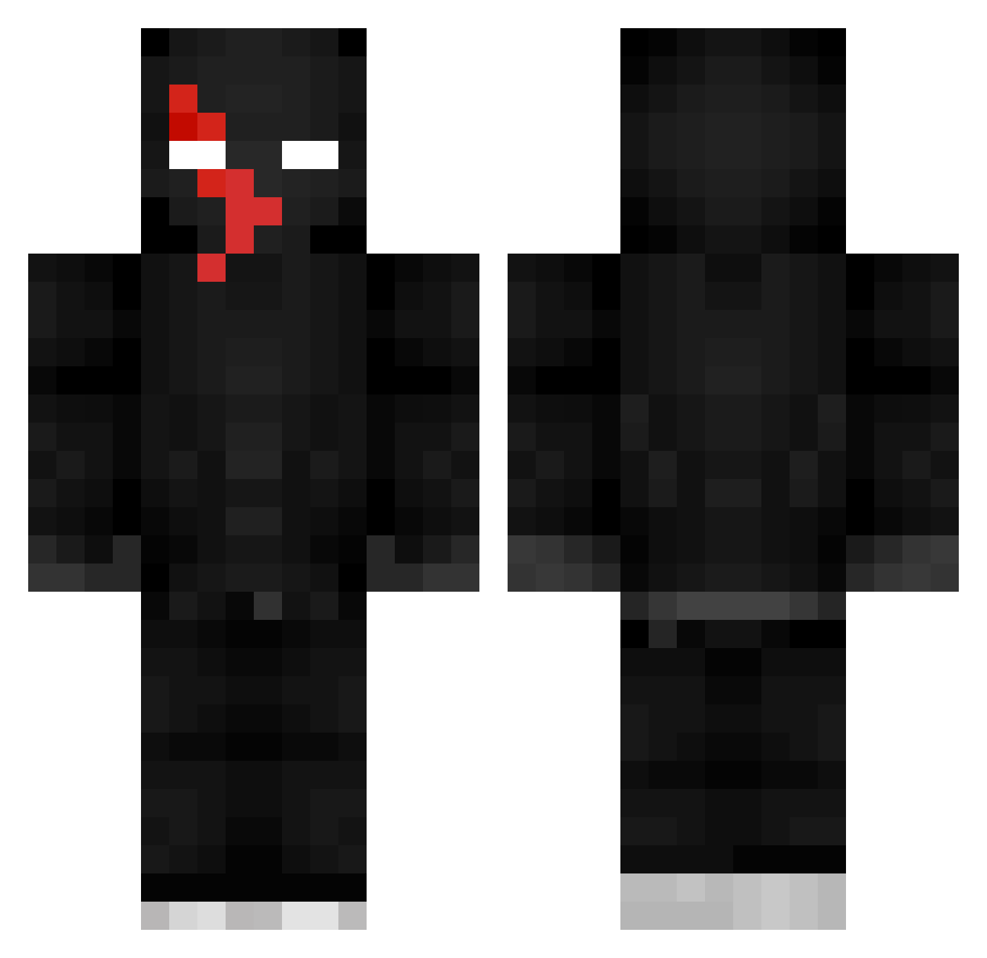 bucky84 Minecraft skin, front and back view