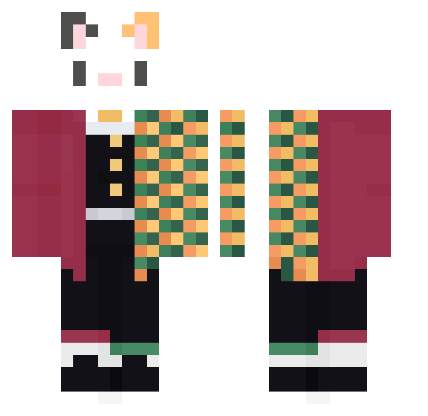 limeeeh Minecraft skin, front and back view