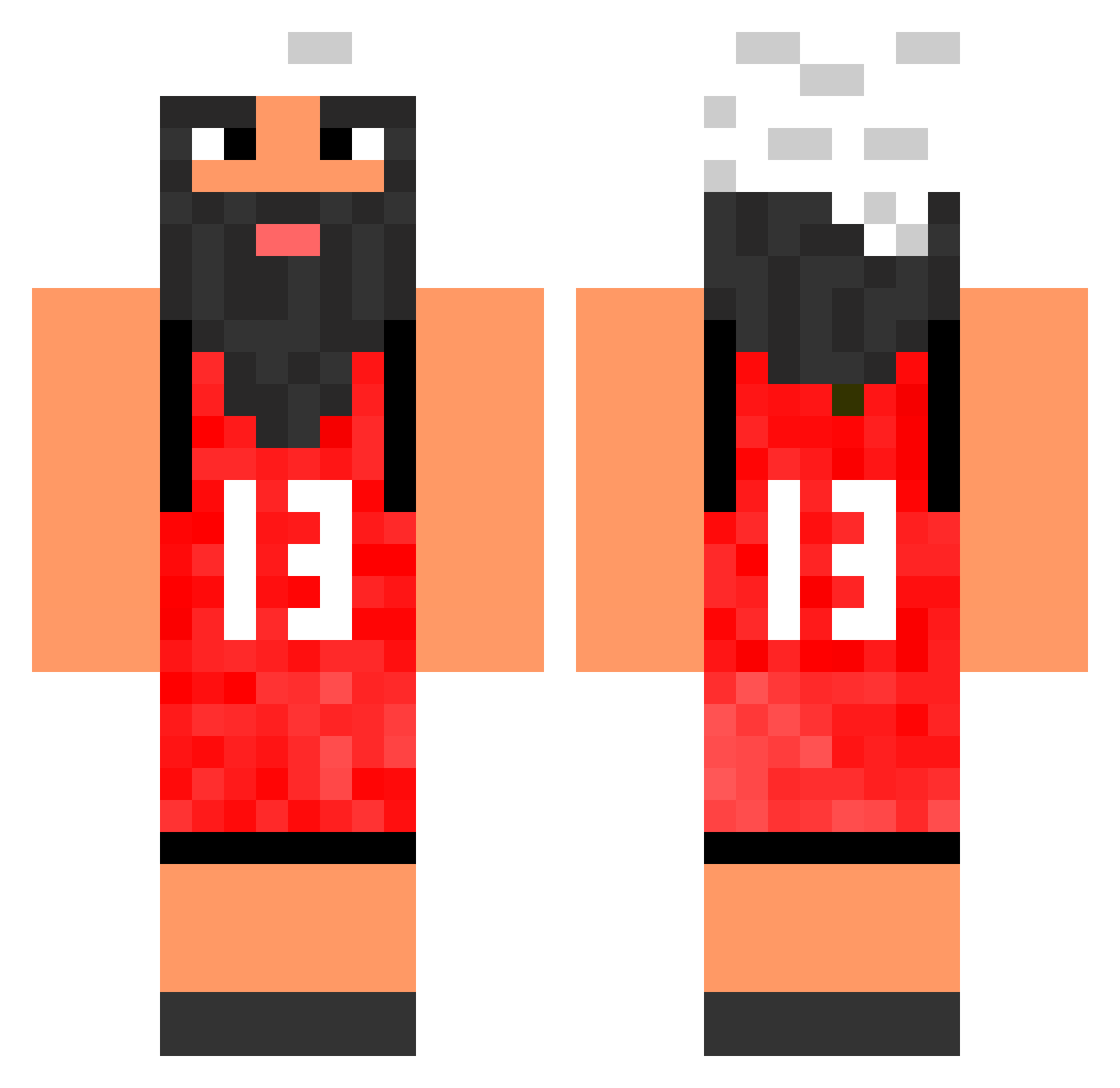 OsamaBinBallin31 Minecraft skin, front and back view