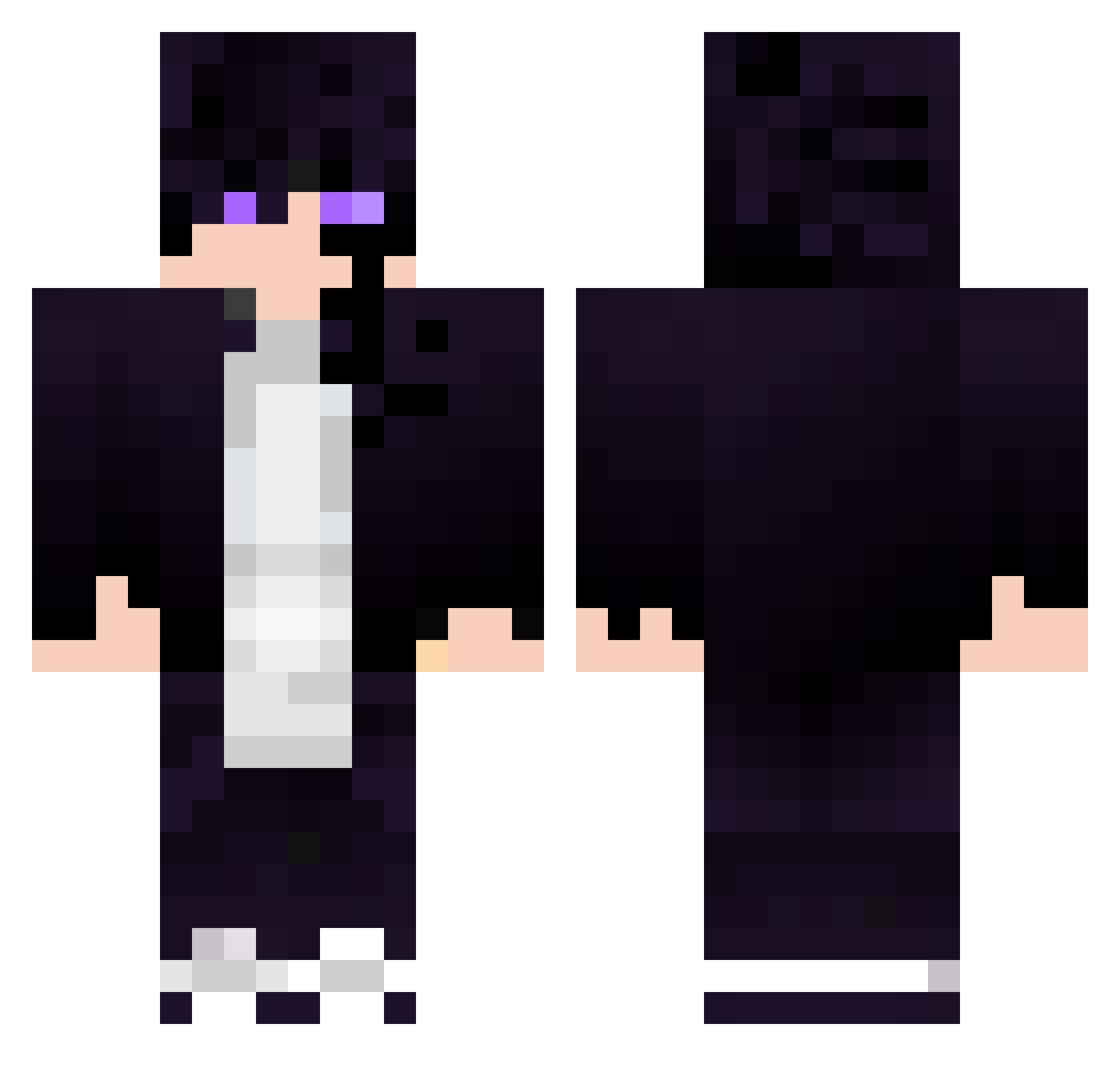 Vaczyy Minecraft skin, front and back view