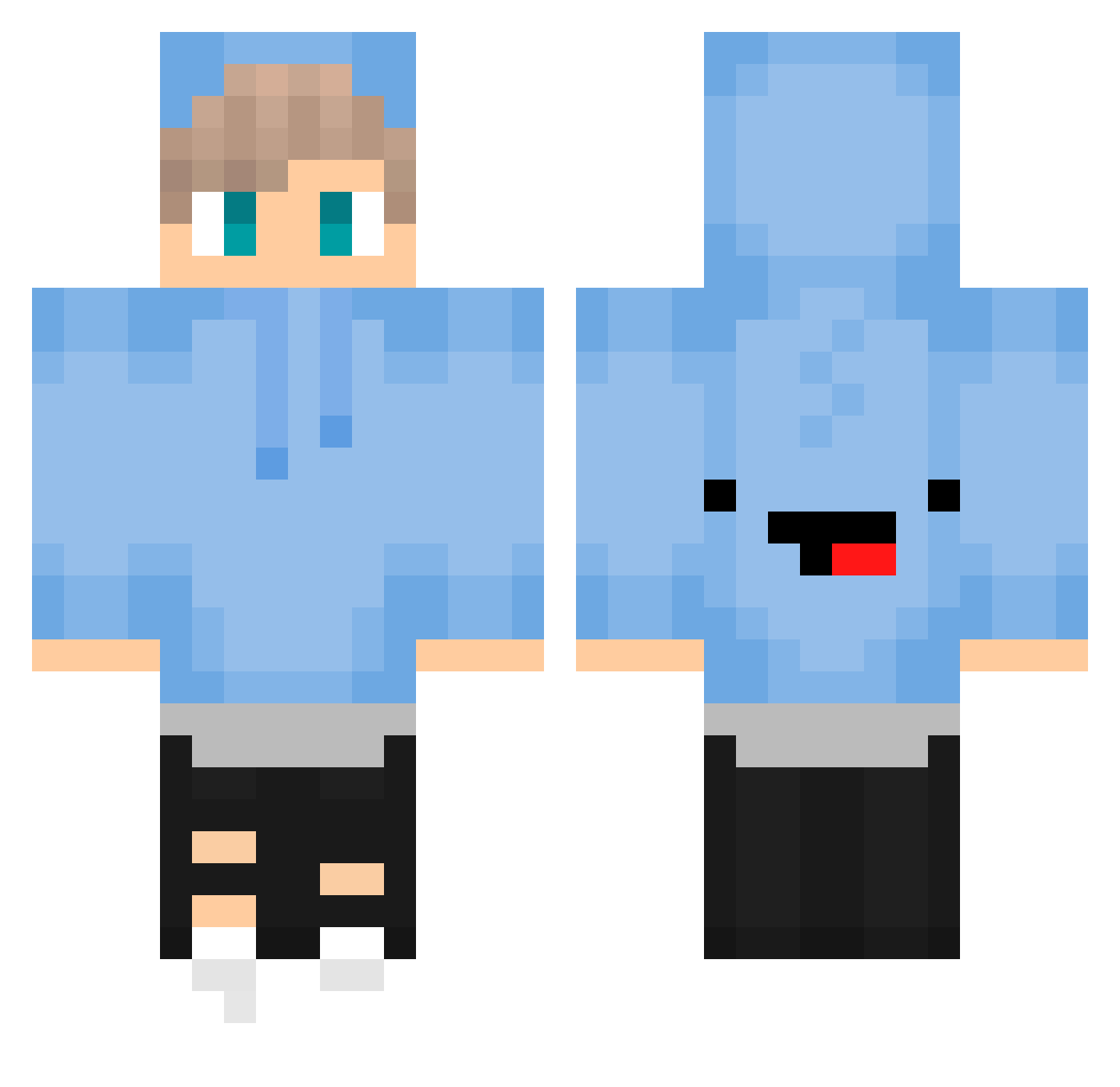 cnhsync Minecraft skin, front and back view