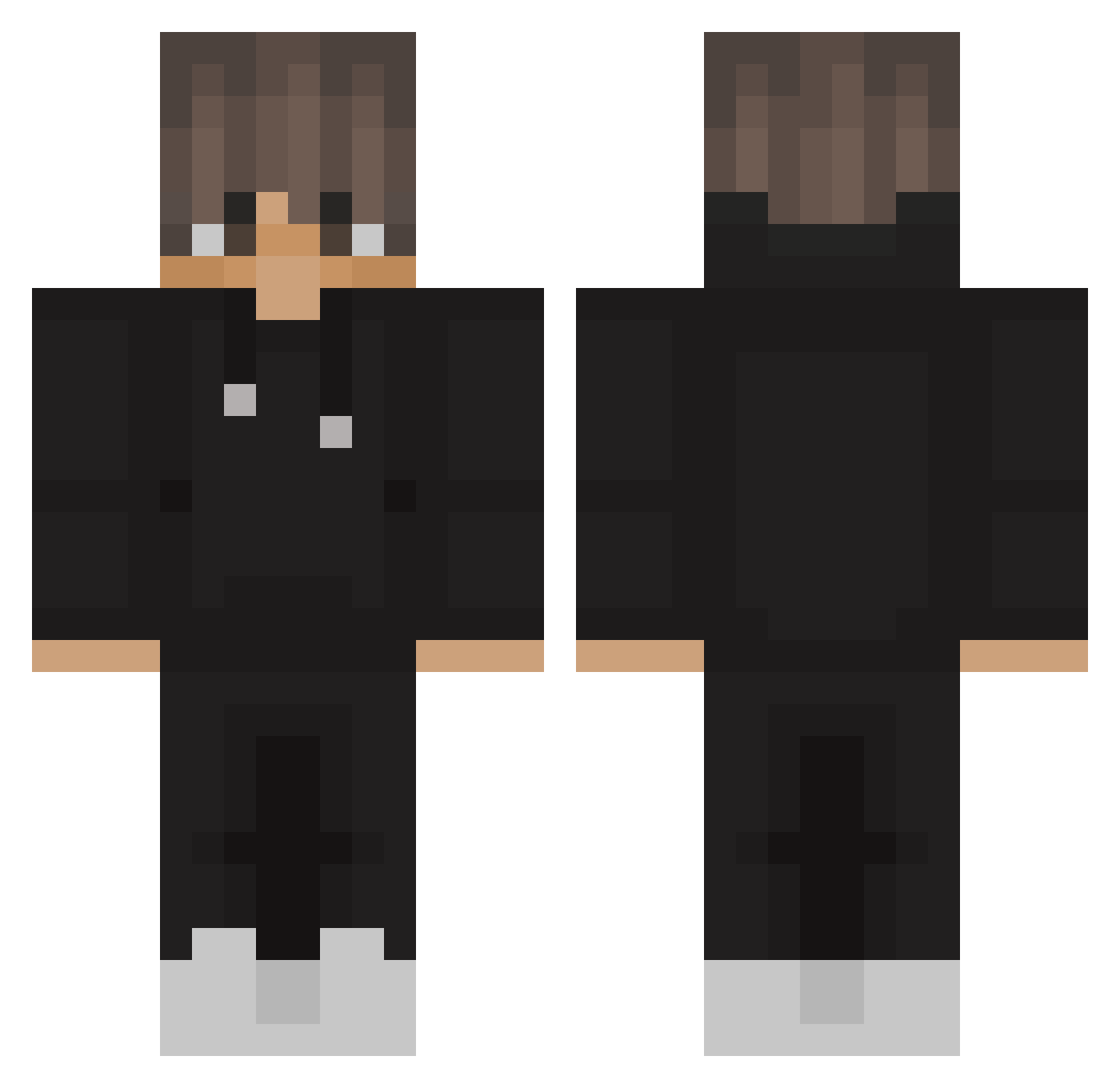 Zetroxsik Minecraft skin, front and back view