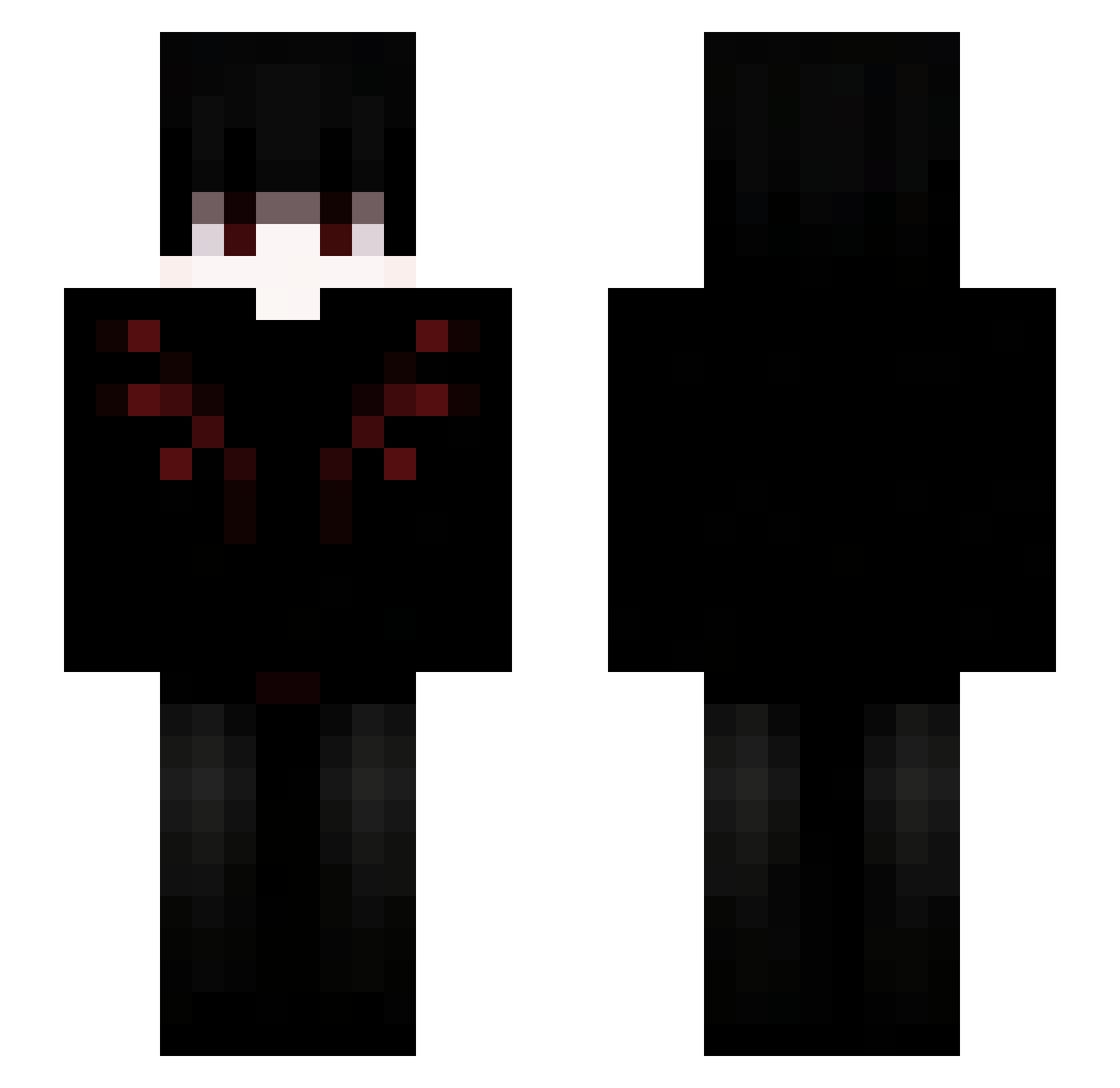 nxah42 Minecraft skin, front and back view