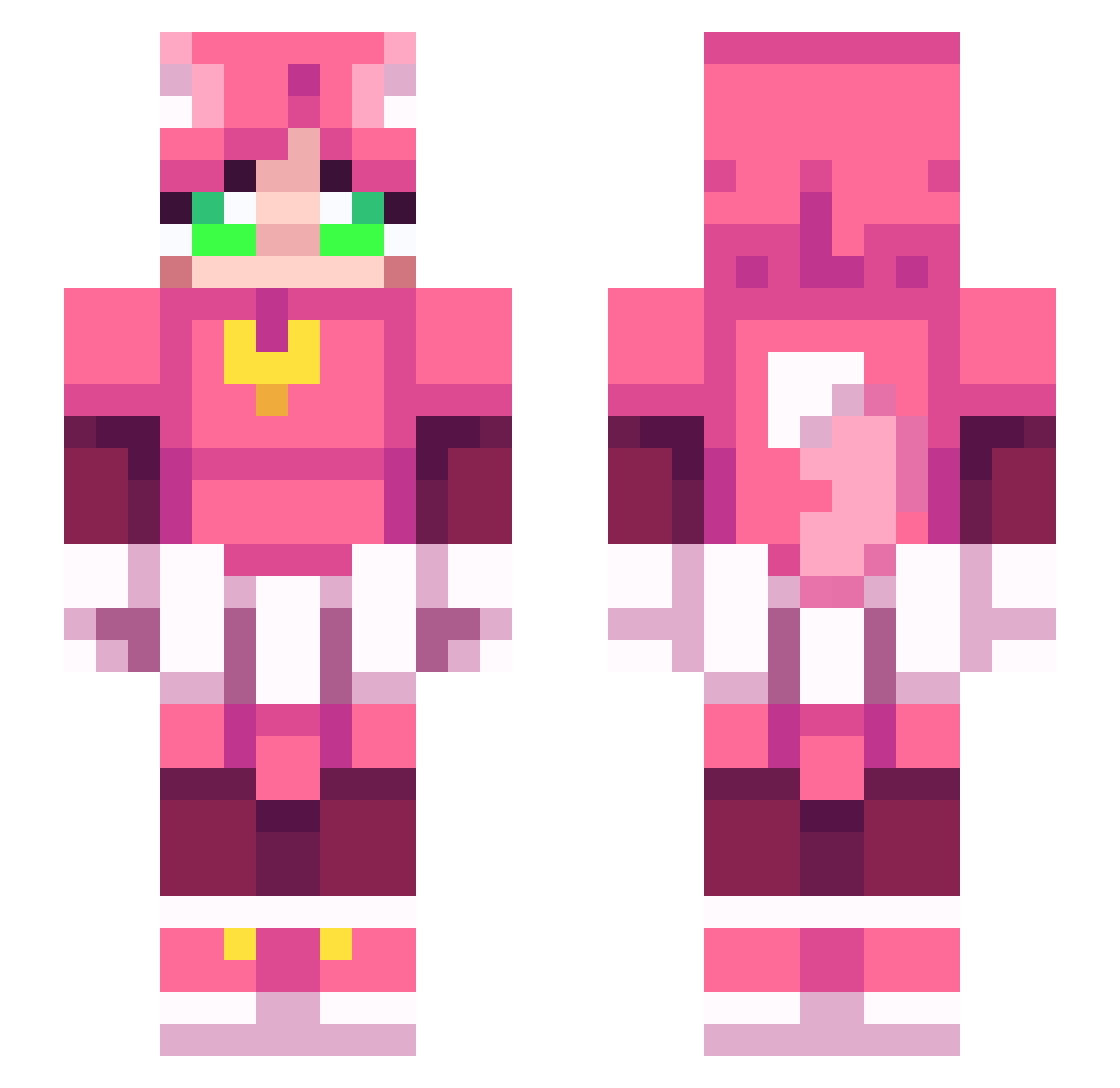 Your_New_God Minecraft skin, front and back view