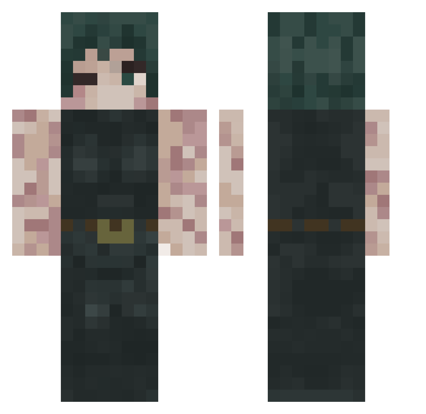 woutje0770 Minecraft skin, front and back view
