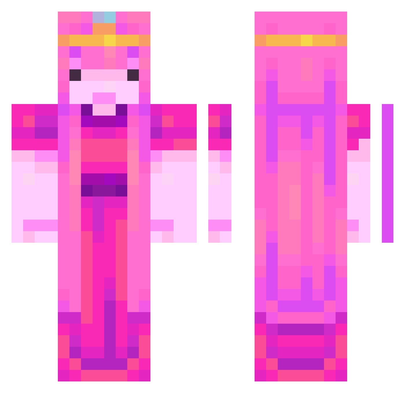 birdygylp123 Minecraft skin, front and back view