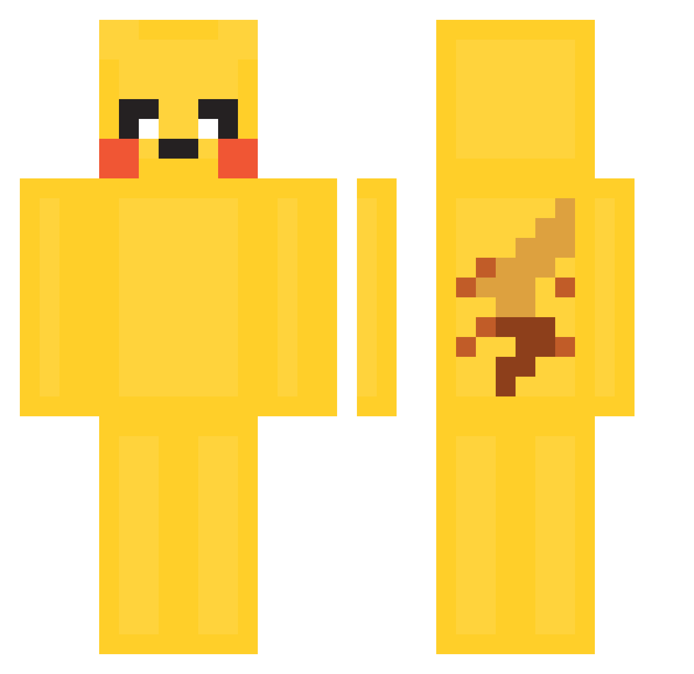 Kibrille1 Minecraft skin, front and back view